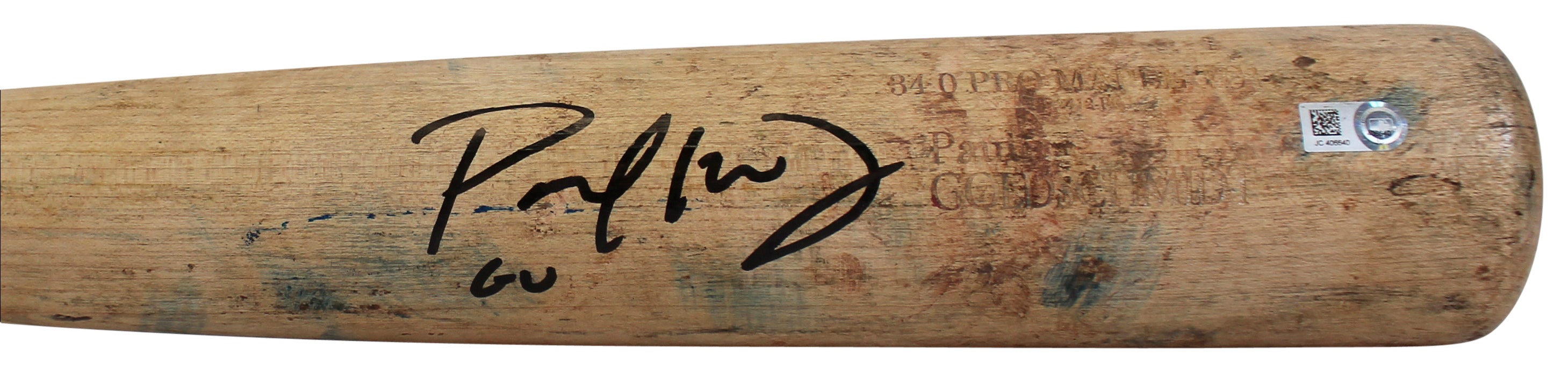 D-Backs Paul Goldschmidt "GU" Signed Game Used Old Hickory Bat MLB & BAS