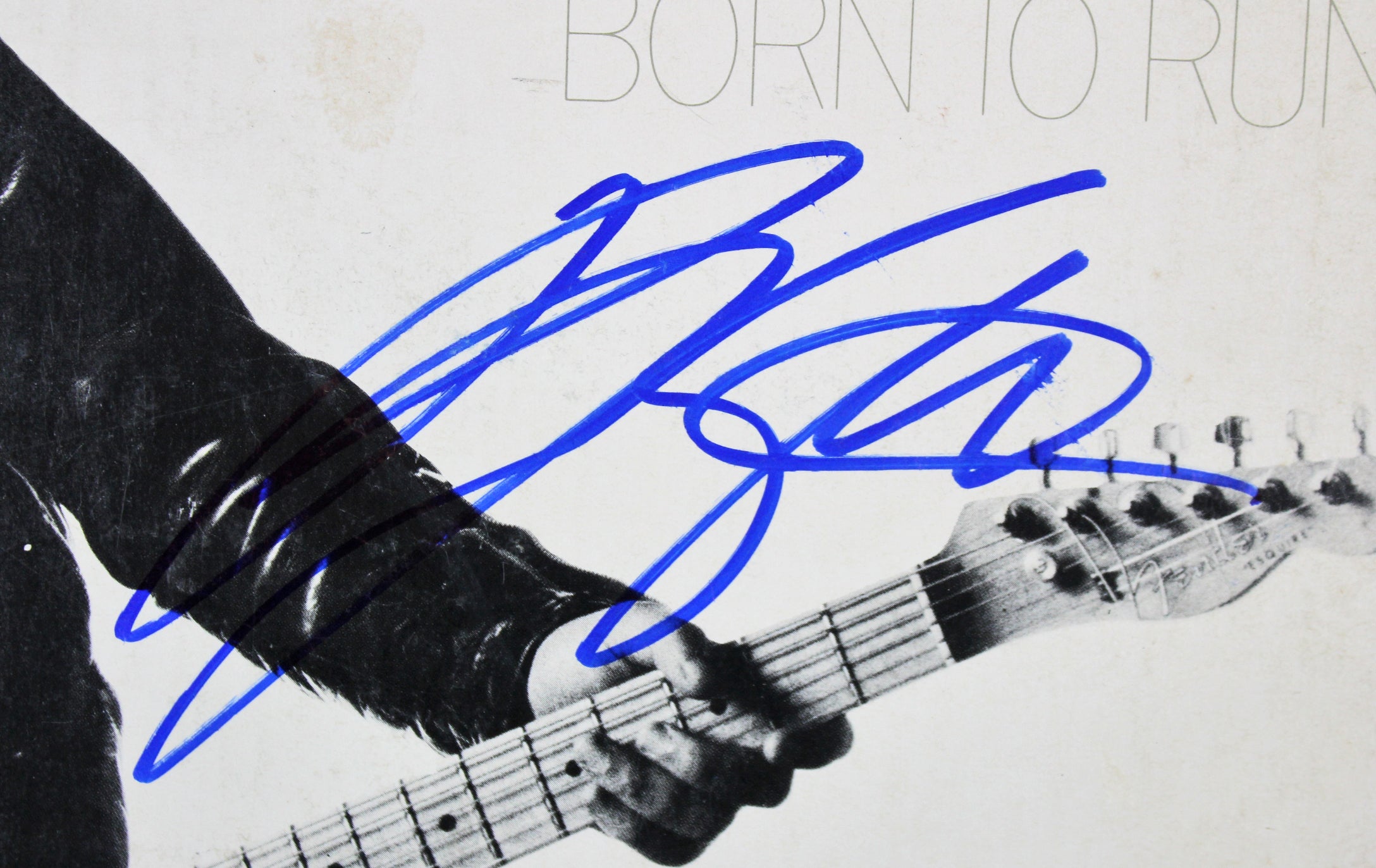 Bruce Springsteen Authentic Signed Born To Run Album Cover W/ Vinyl BAS #A78566