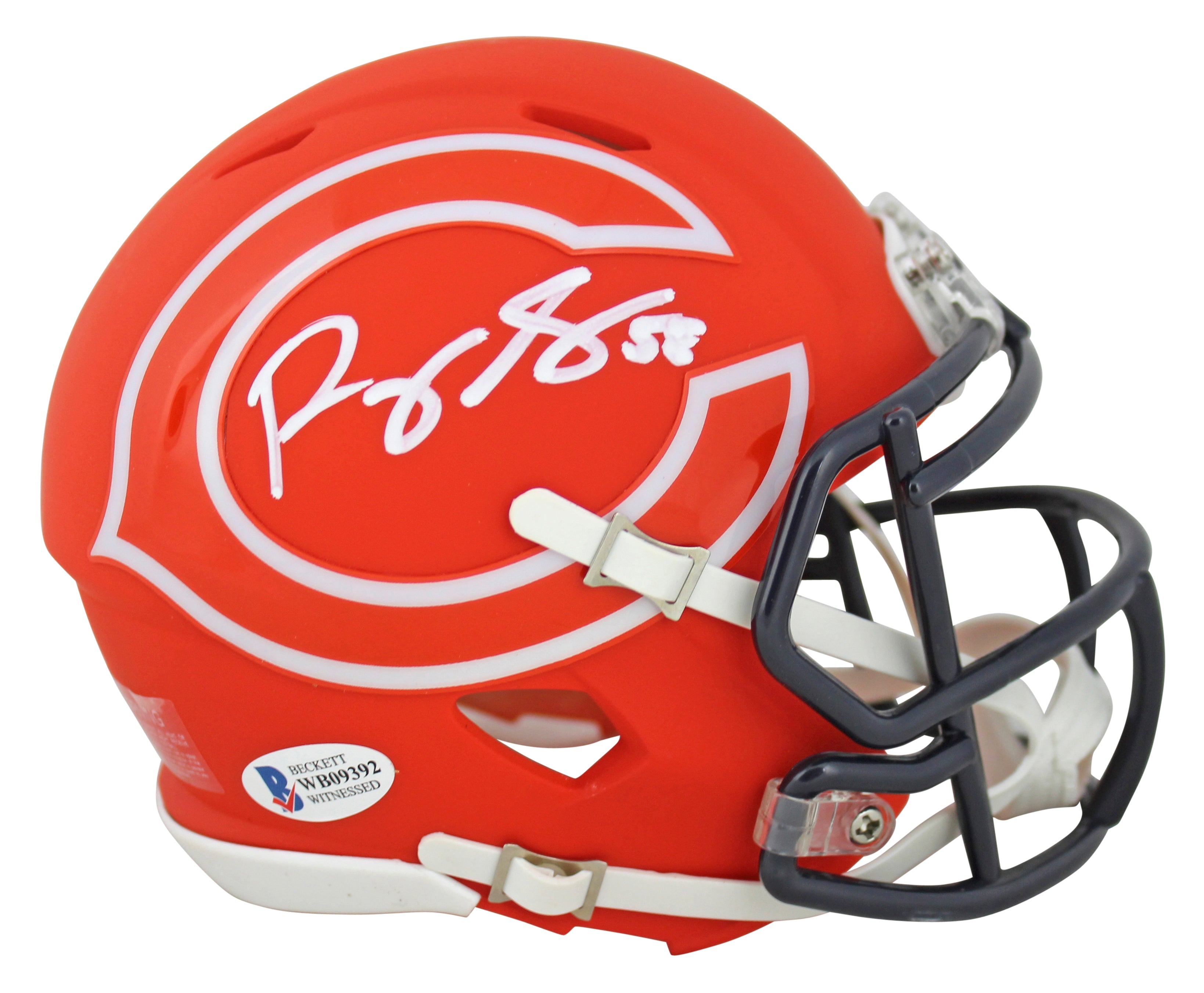 Bears Roquan Smith Authentic Signed AMP Speed Mini Helmet Autographed BAS