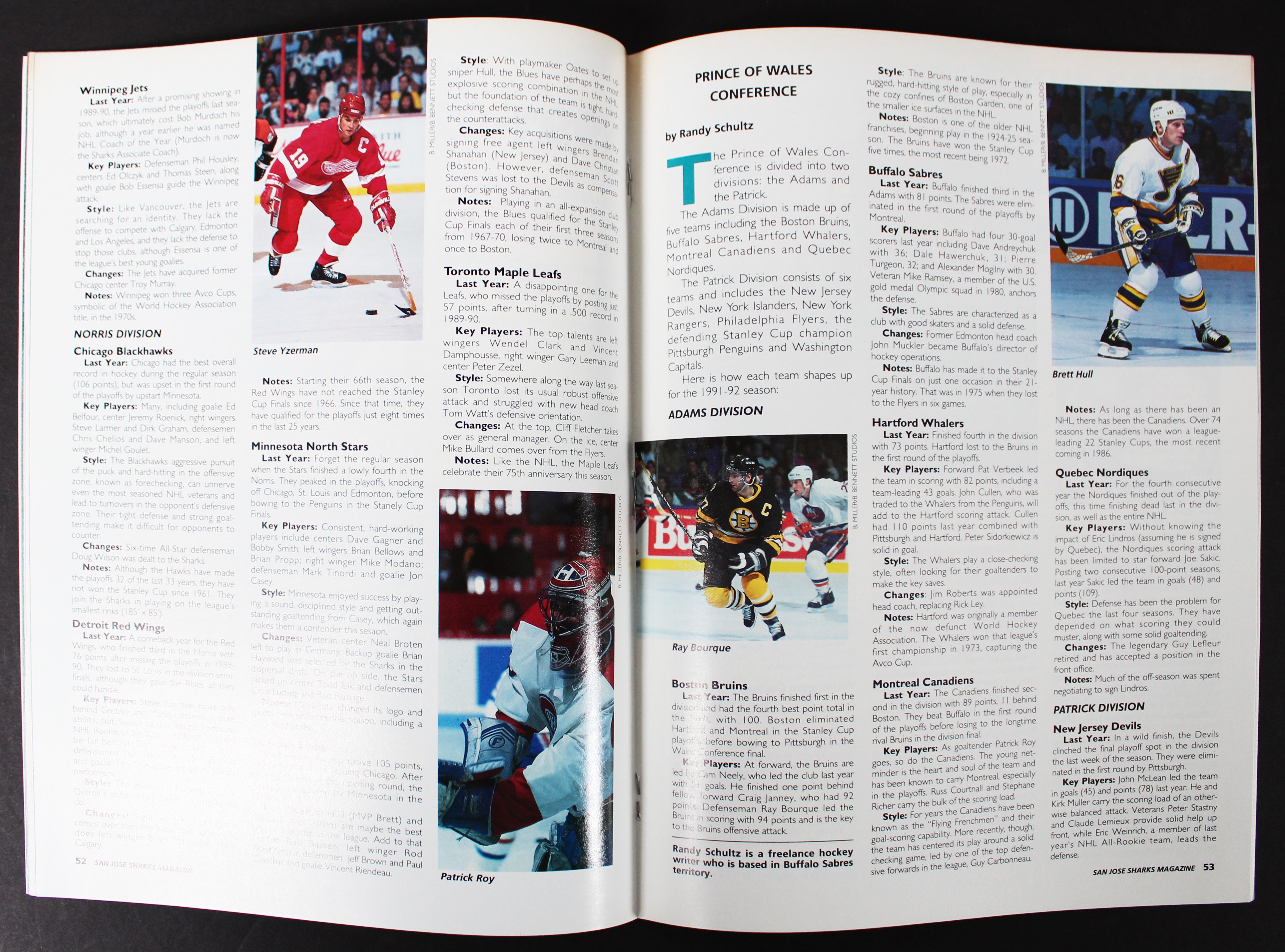 October 1991 San Jose Sharks Opening Night Inaugural Season Magazine