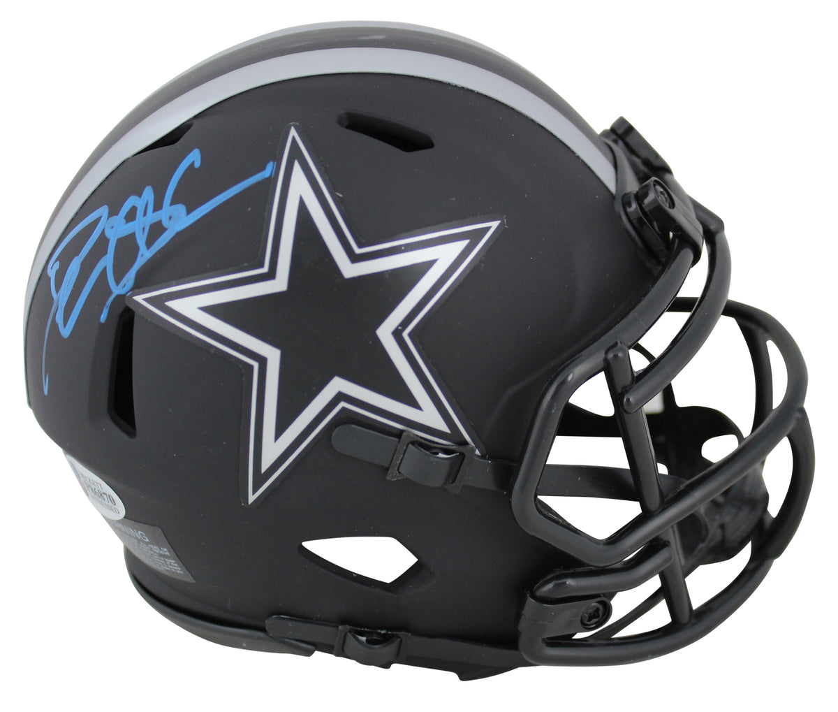 Cowboys Deion Sanders Authentic Signed Eclipse Speed Mini Helmet Blue Sig. BAS