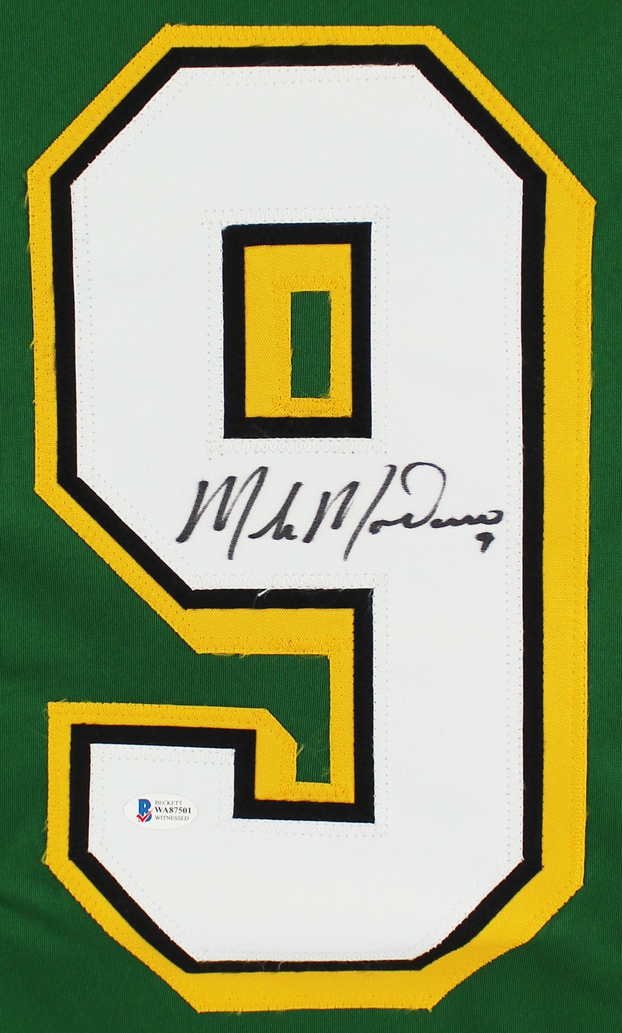 Mike Modano Authentic Signed Green Pro Style Jersey Autographed BAS Witnessed