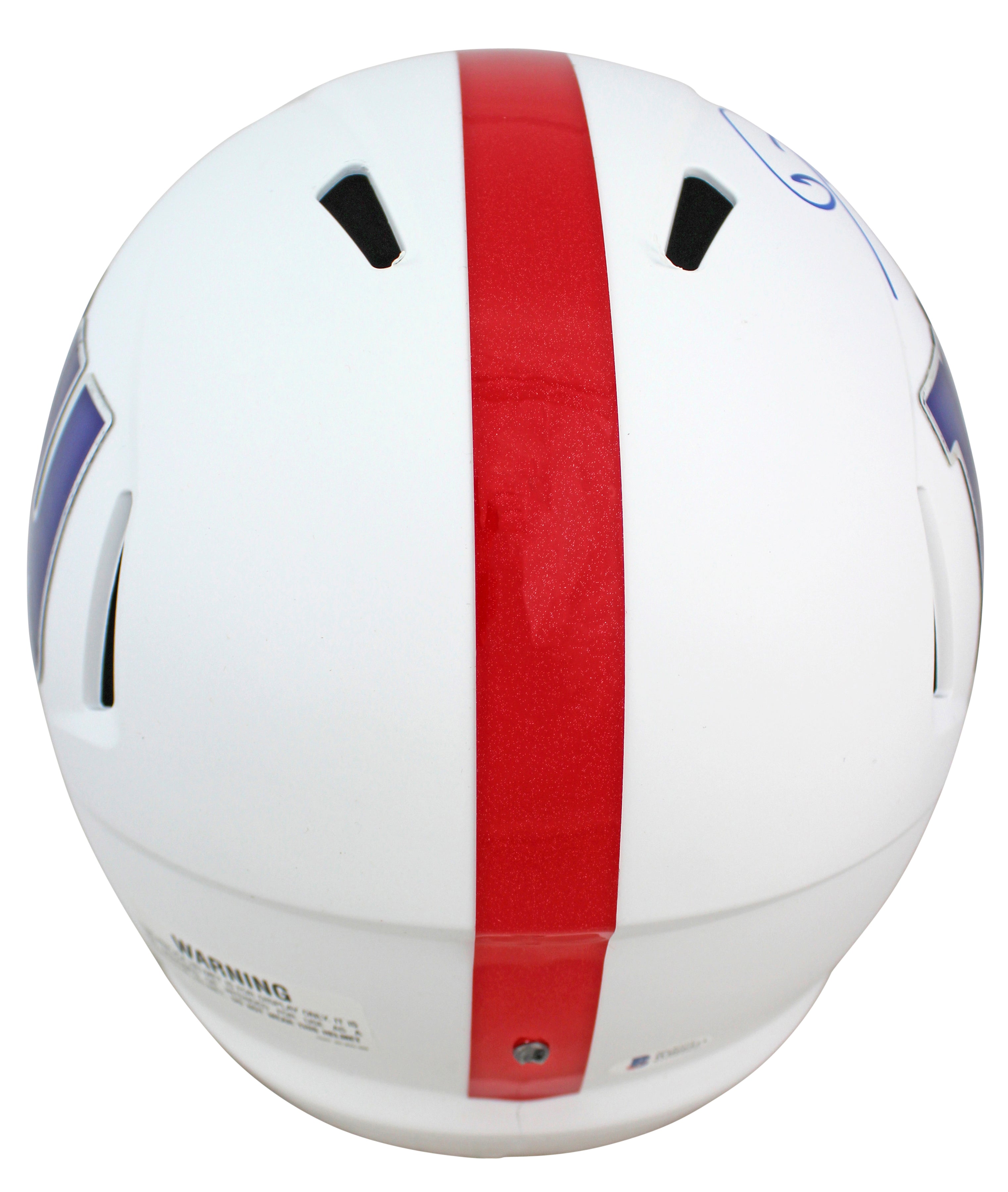 Giants Lawrence Taylor "HOF 99" Signed Flat White Full Size Speed Rep Helmet BAS