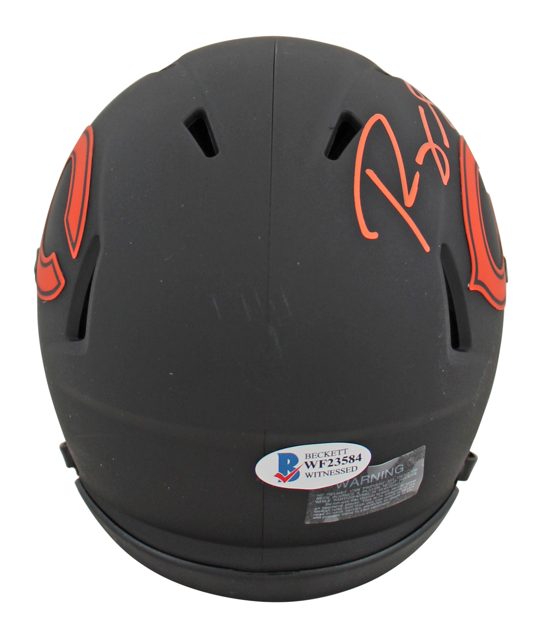 Bears Roquan Smith Authentic Signed Eclipse Speed Mini Helmet BAS Witnessed