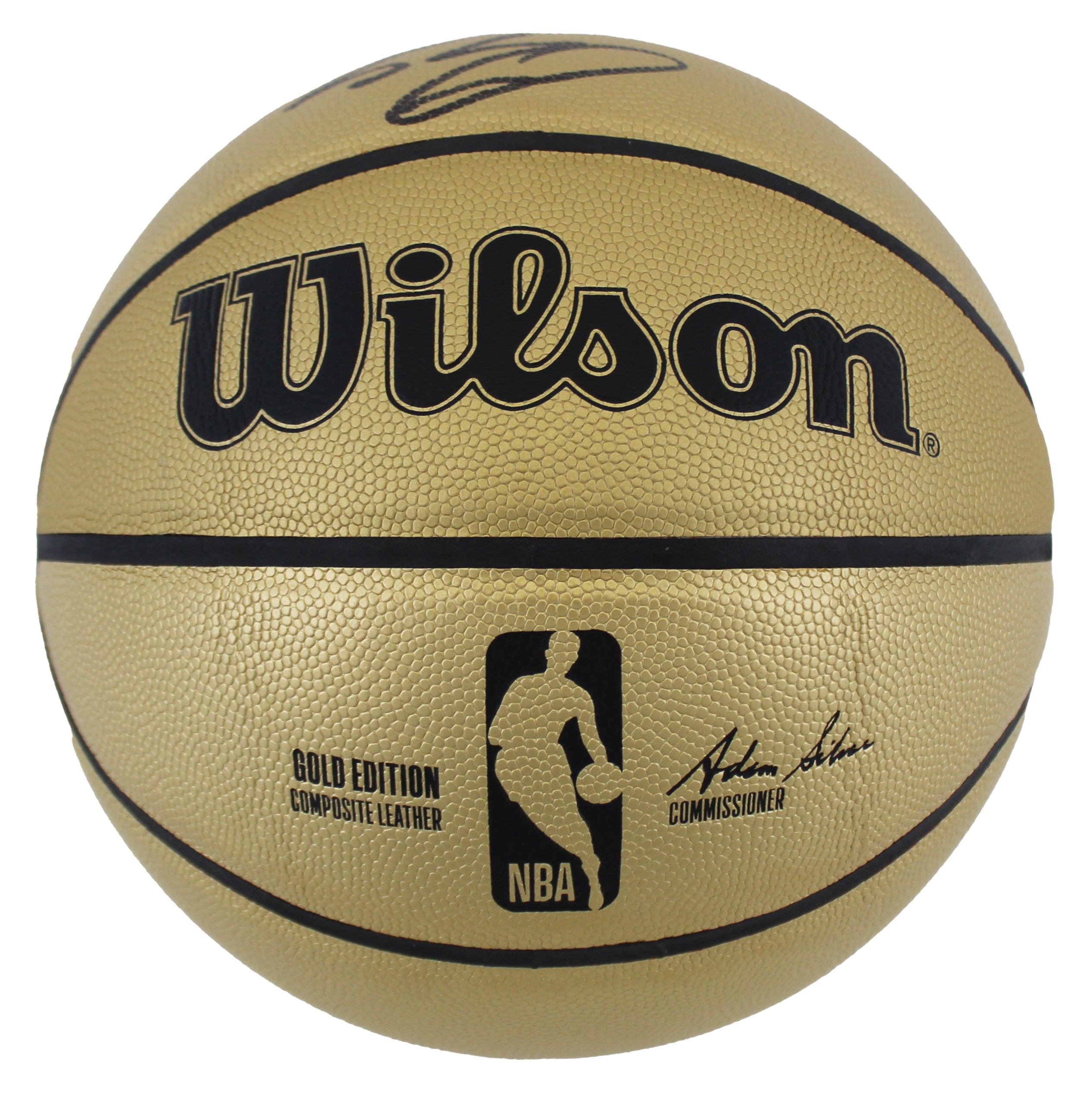 Lakers Shaquille O'Neal Authentic Signed Gold Wilson Basketball BAS Witnessed