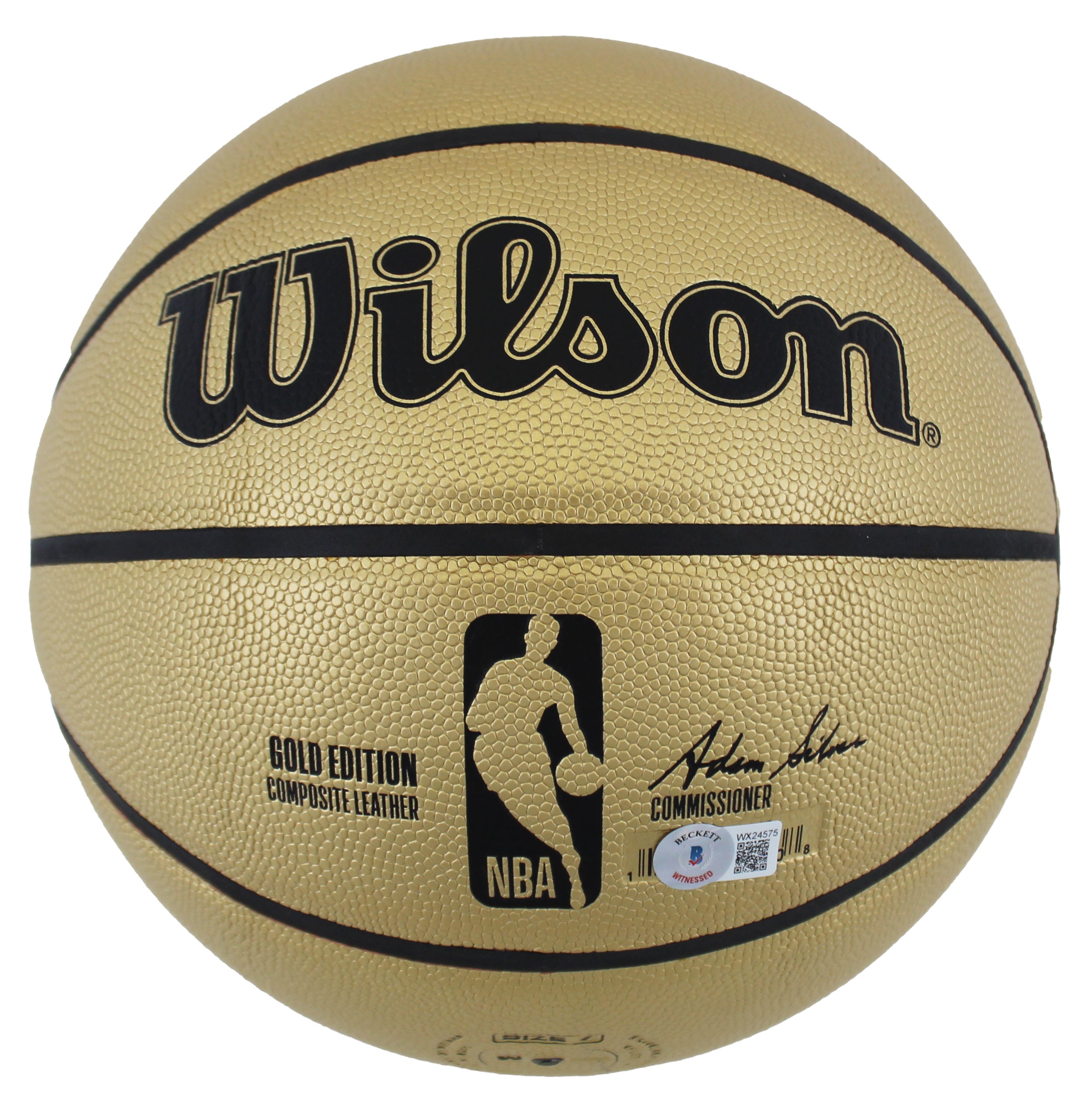 Lakers Shaquille O'Neal Authentic Signed Gold Wilson Basketball w/ Case BAS Wit