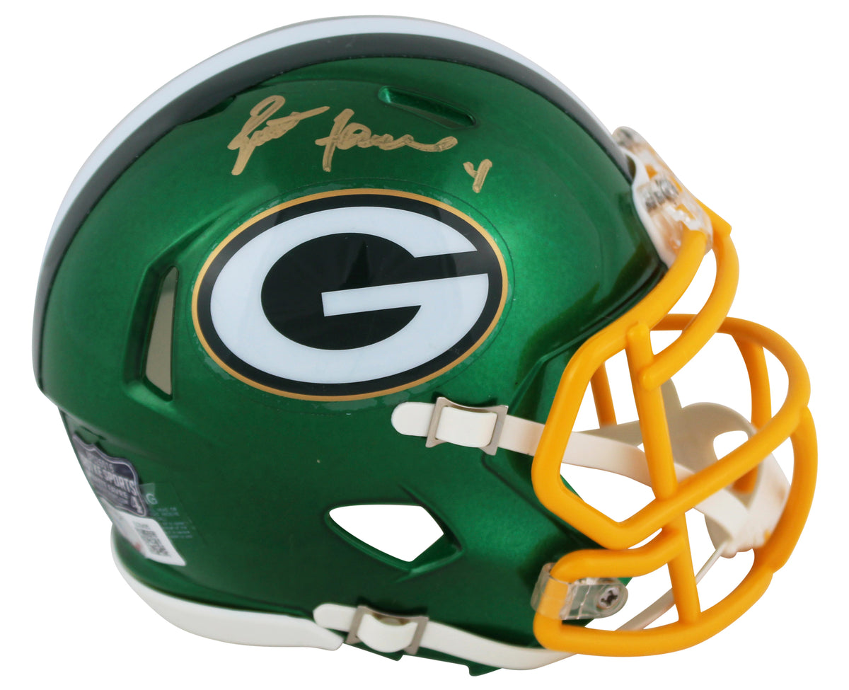 Packers Brett Favre Authentic Signed Flash Speed Mini Helmet BAS #BJ29495