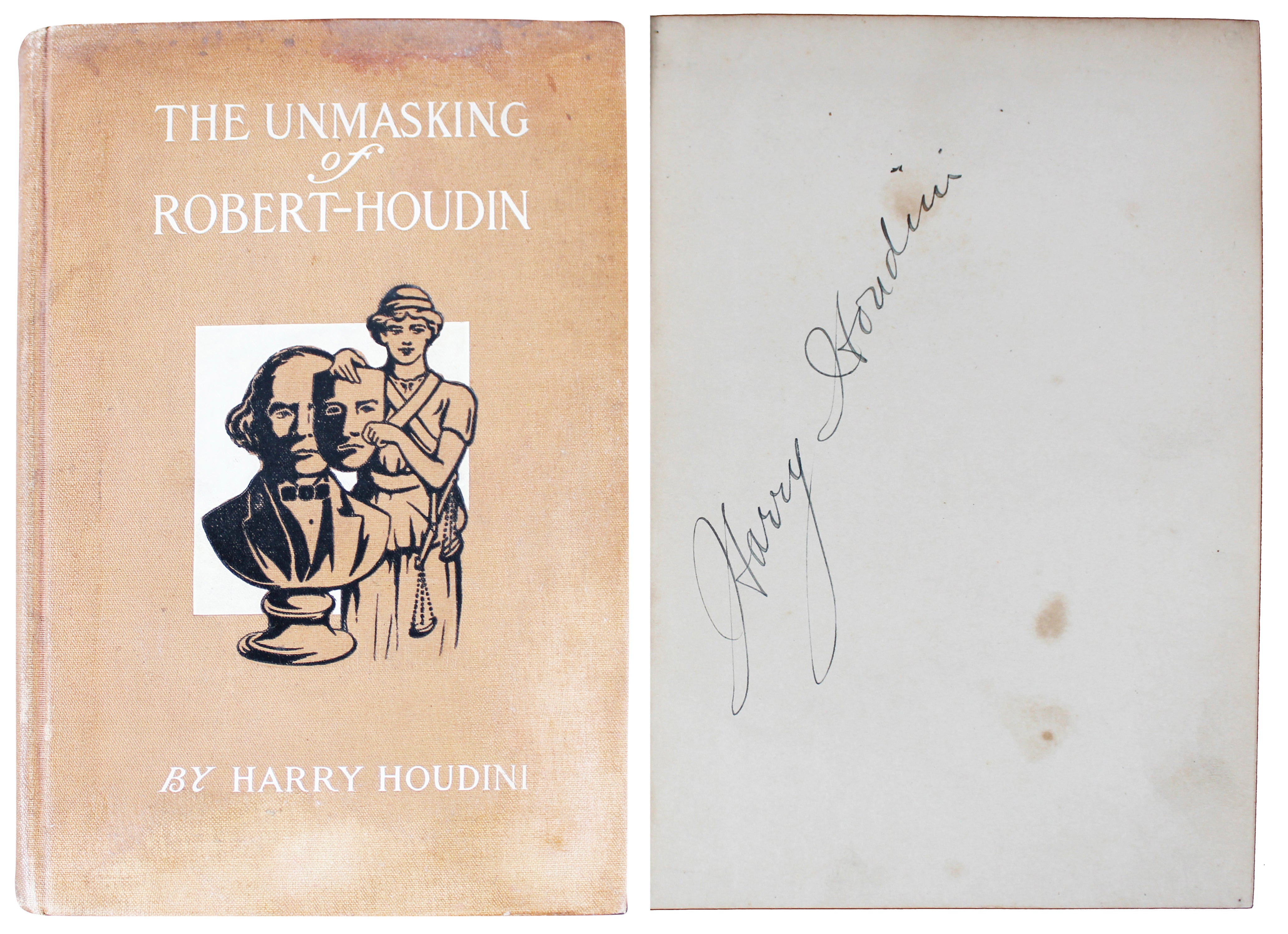 Harry Houdini Signed The Unmasking of Harry Houdini 1st Ed Hard Cover Book BAS