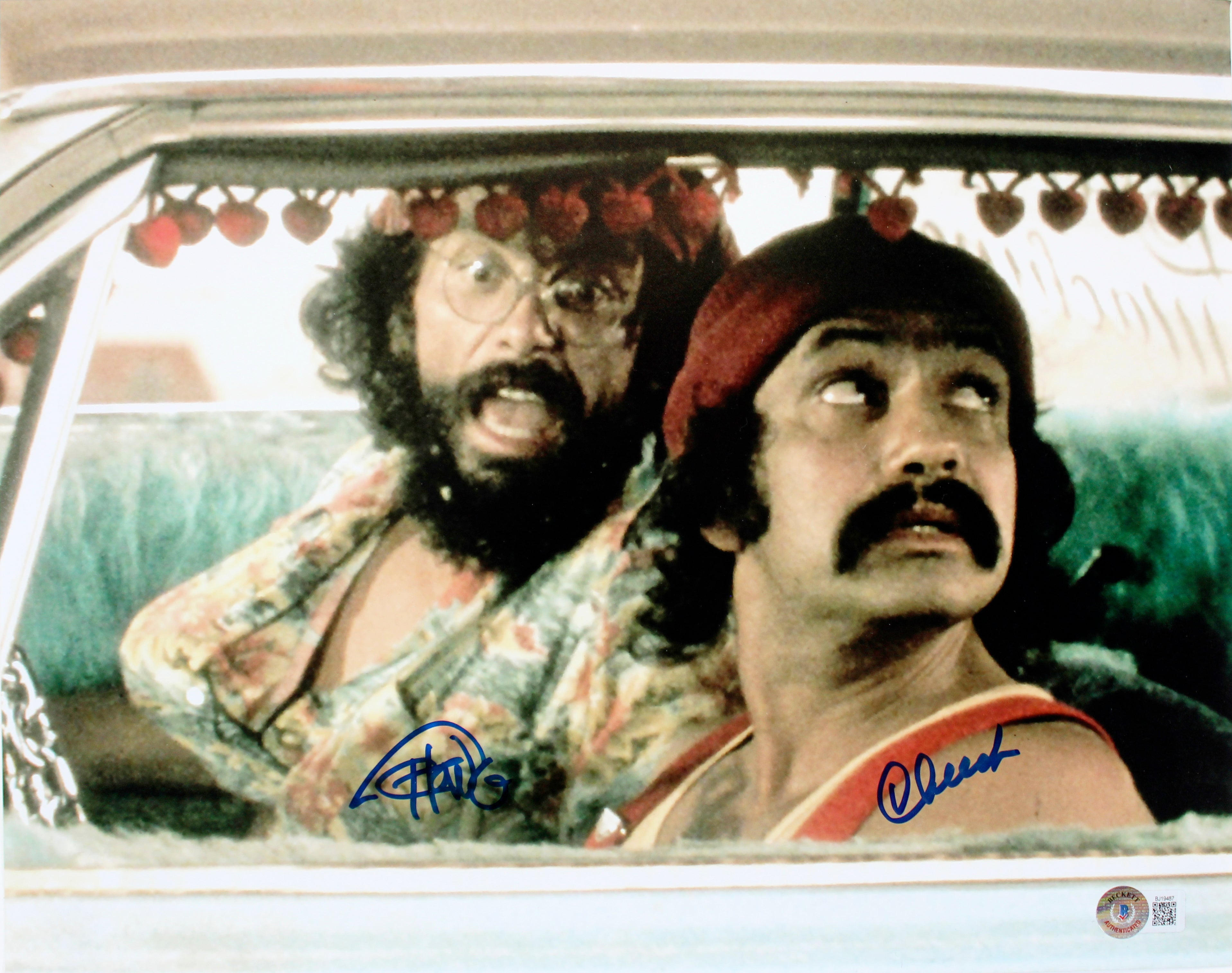 Cheech Marin & Tommy Chong Up in Smoke Signed 11x14 Horizontal Car Photo BAS