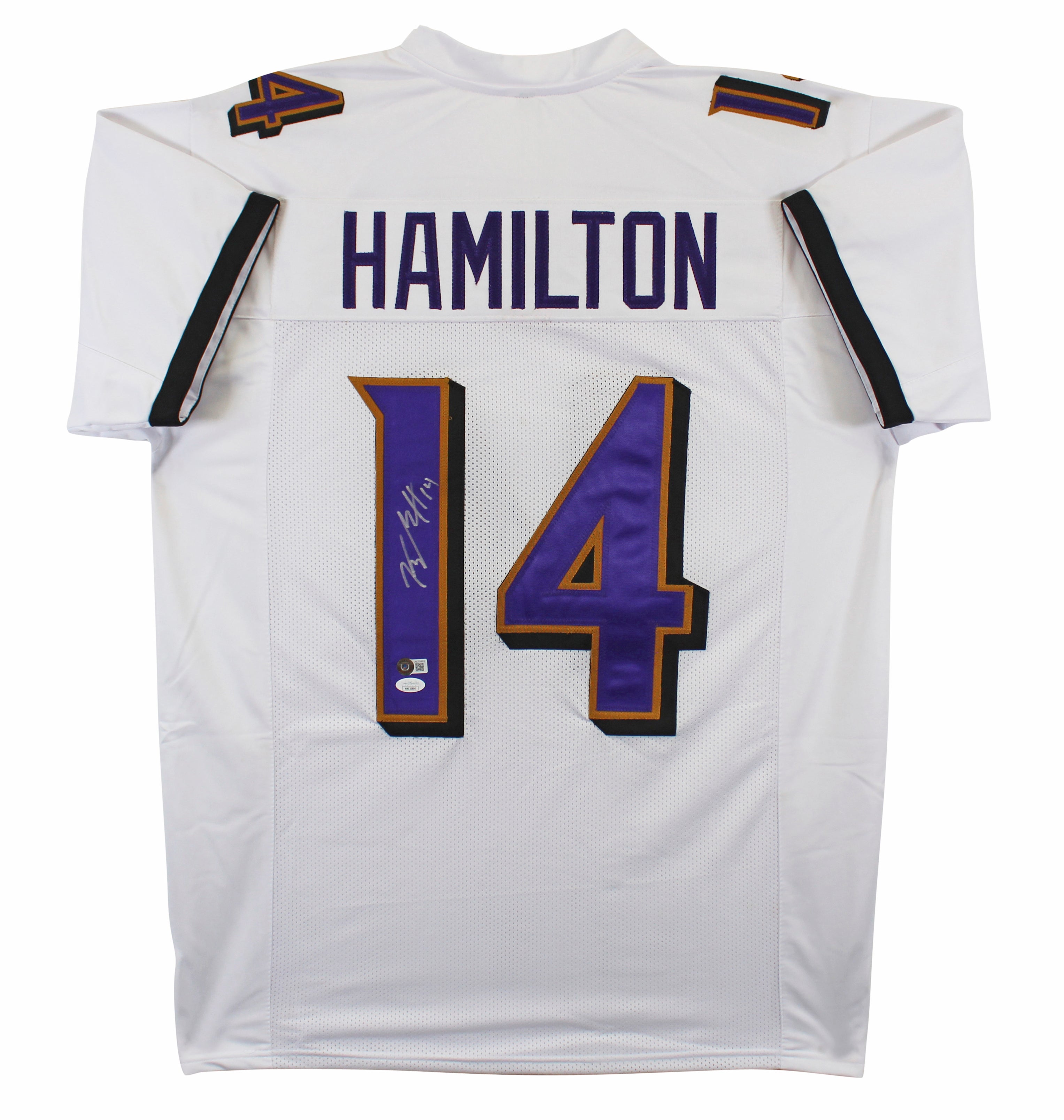 Kyle Hamilton Authentic Signed White Pro Style Jersey Autographed BAS 2