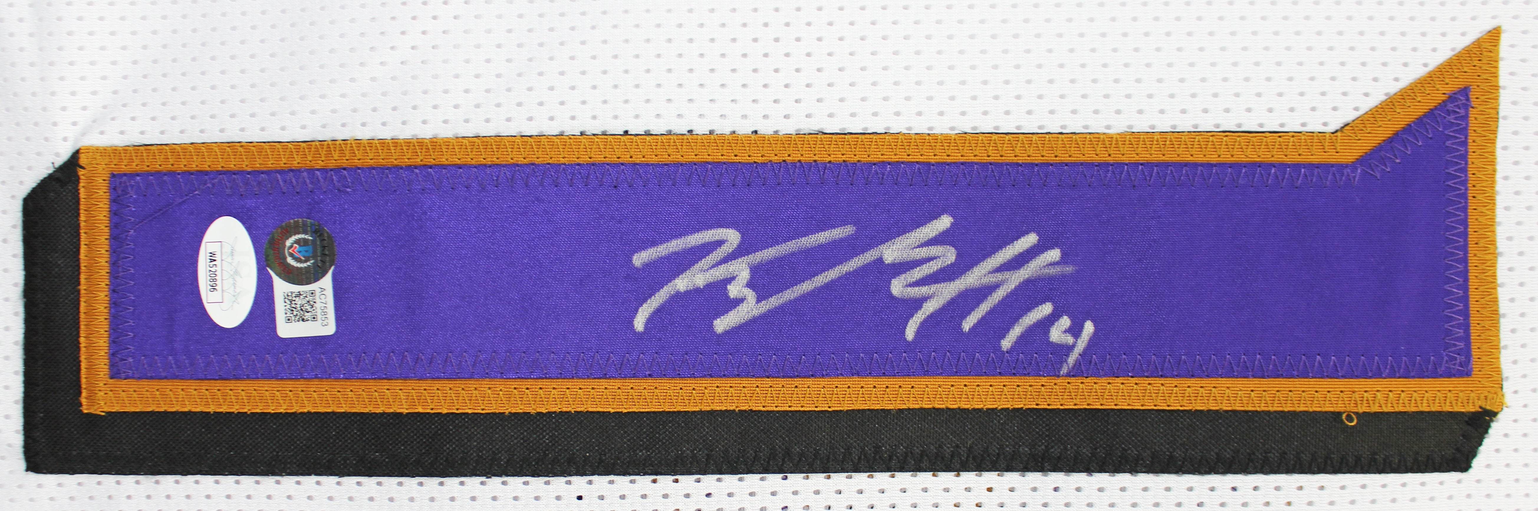 Kyle Hamilton Authentic Signed White Pro Style Jersey Autographed BAS 2