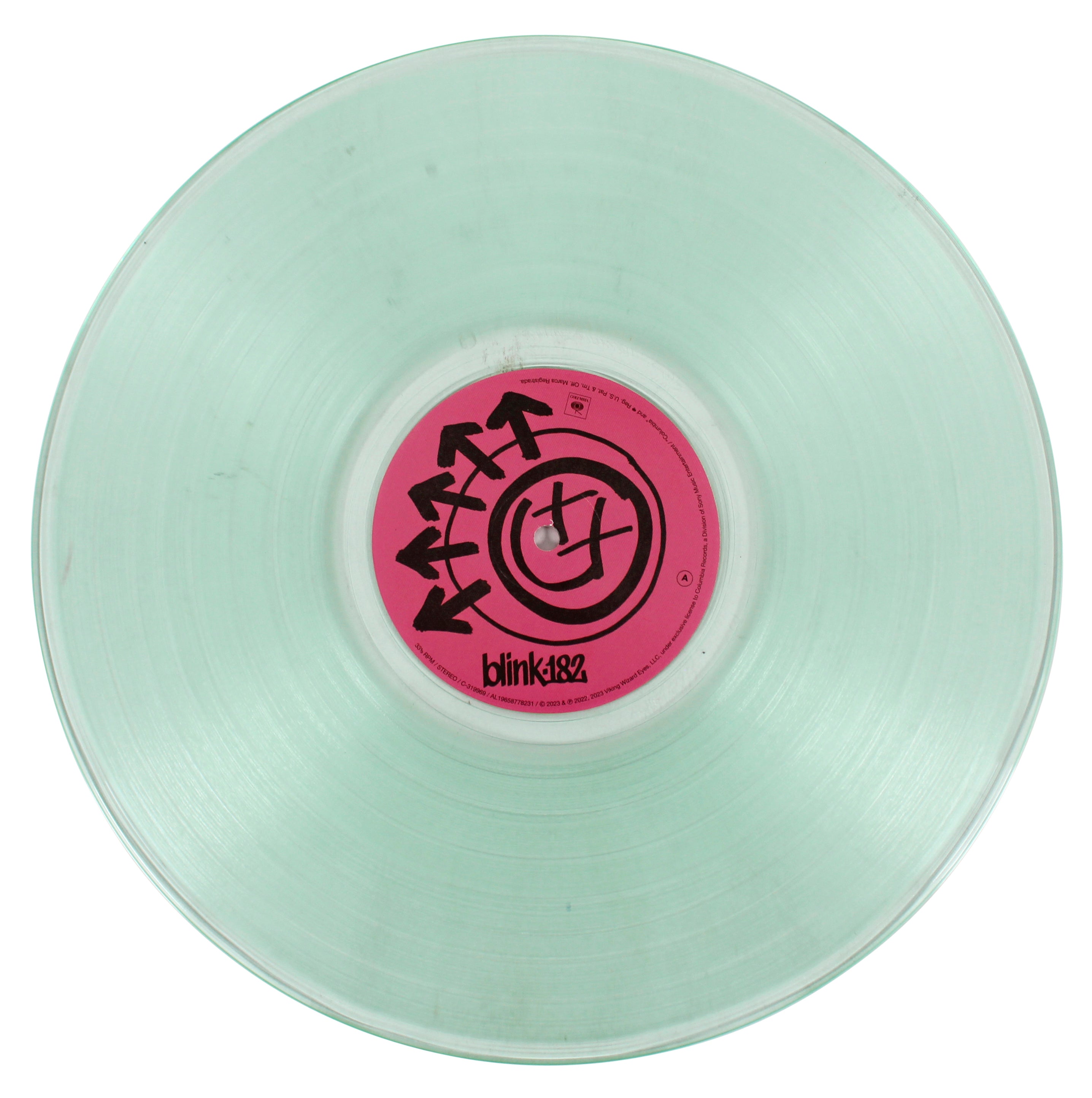 Blink 182 (3) Hoppus, Barker +1 Signed One More Time... Album Cover W/ Vinyl BAS