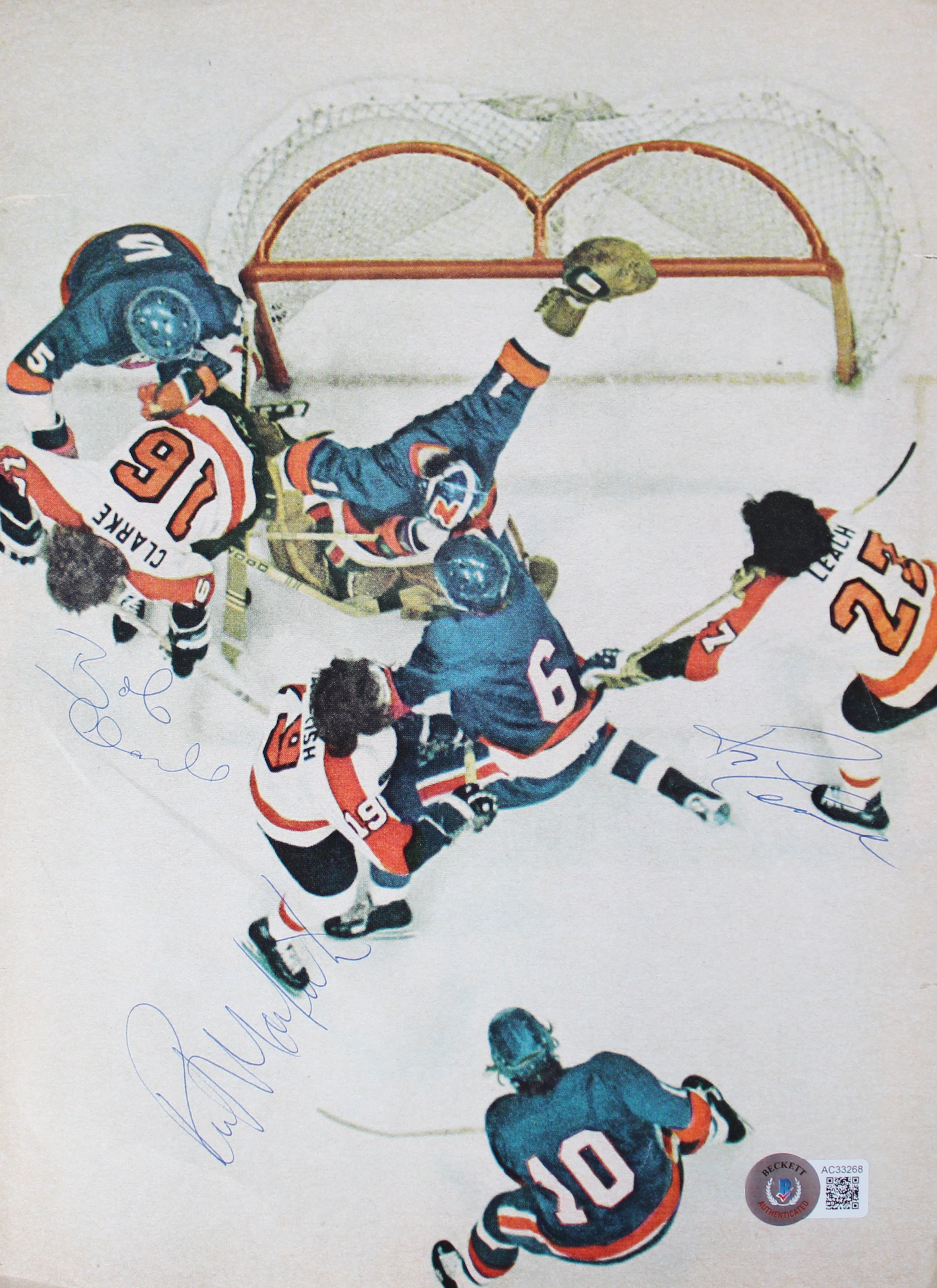 Flyers (3) Clarke, Leach & MacTavish Signed 8.5x11 Magazine Page BAS #AC33628