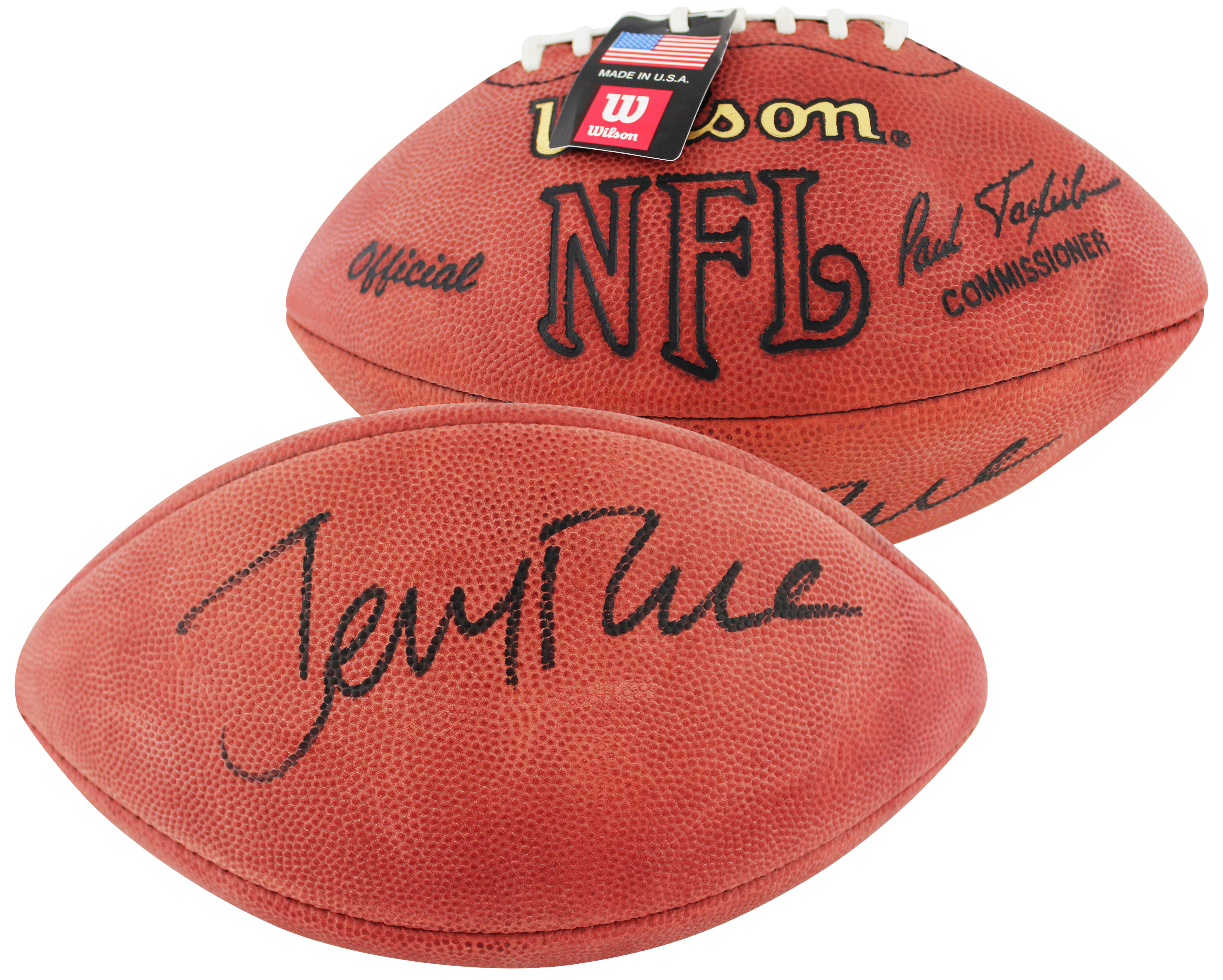49ers Jerry Rice Authentic Signed Official Wilson Nfl Football BAS #BJ07059