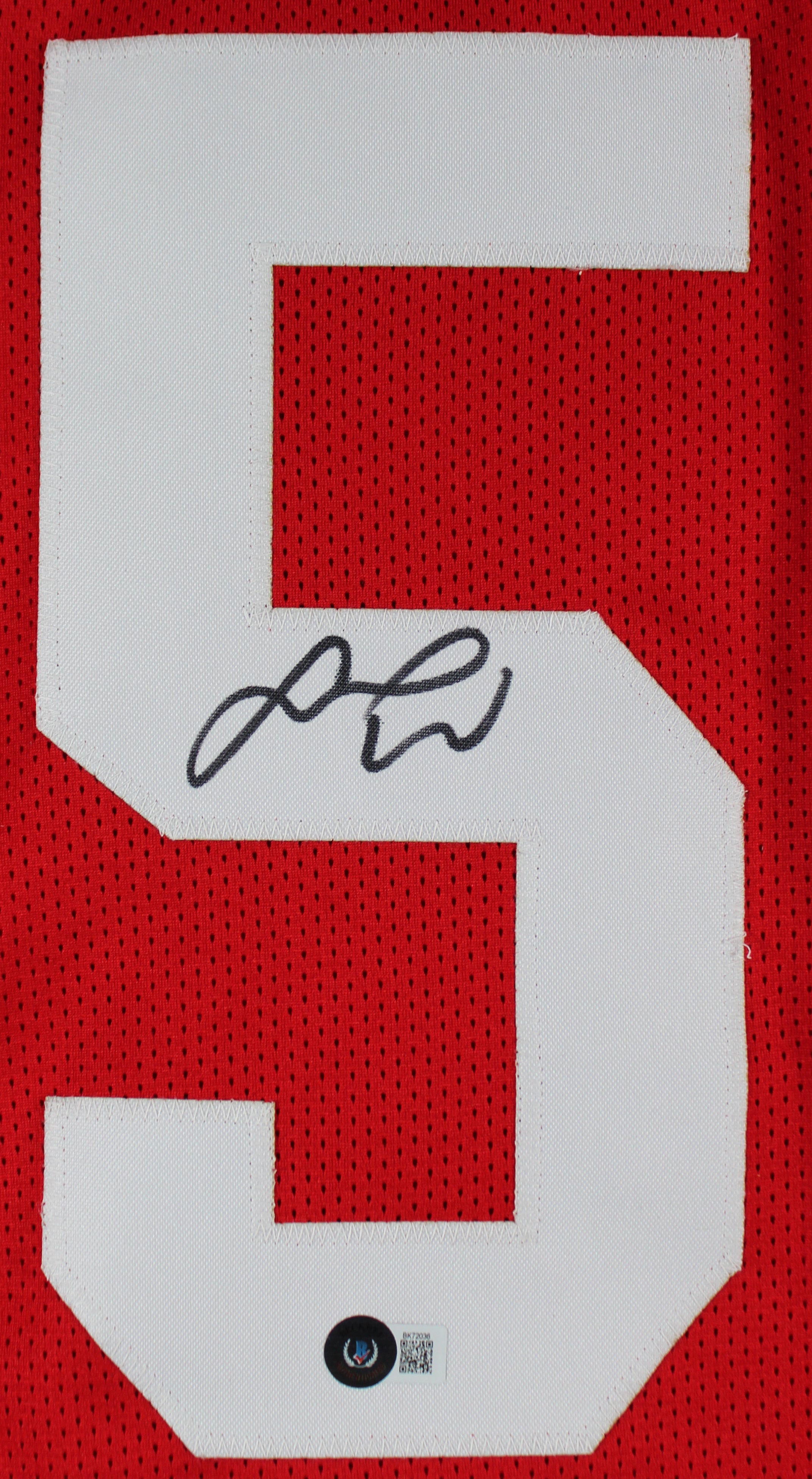 Fred Warner Authentic Signed Red Pro Style Jersey Autographed BAS #BK72036