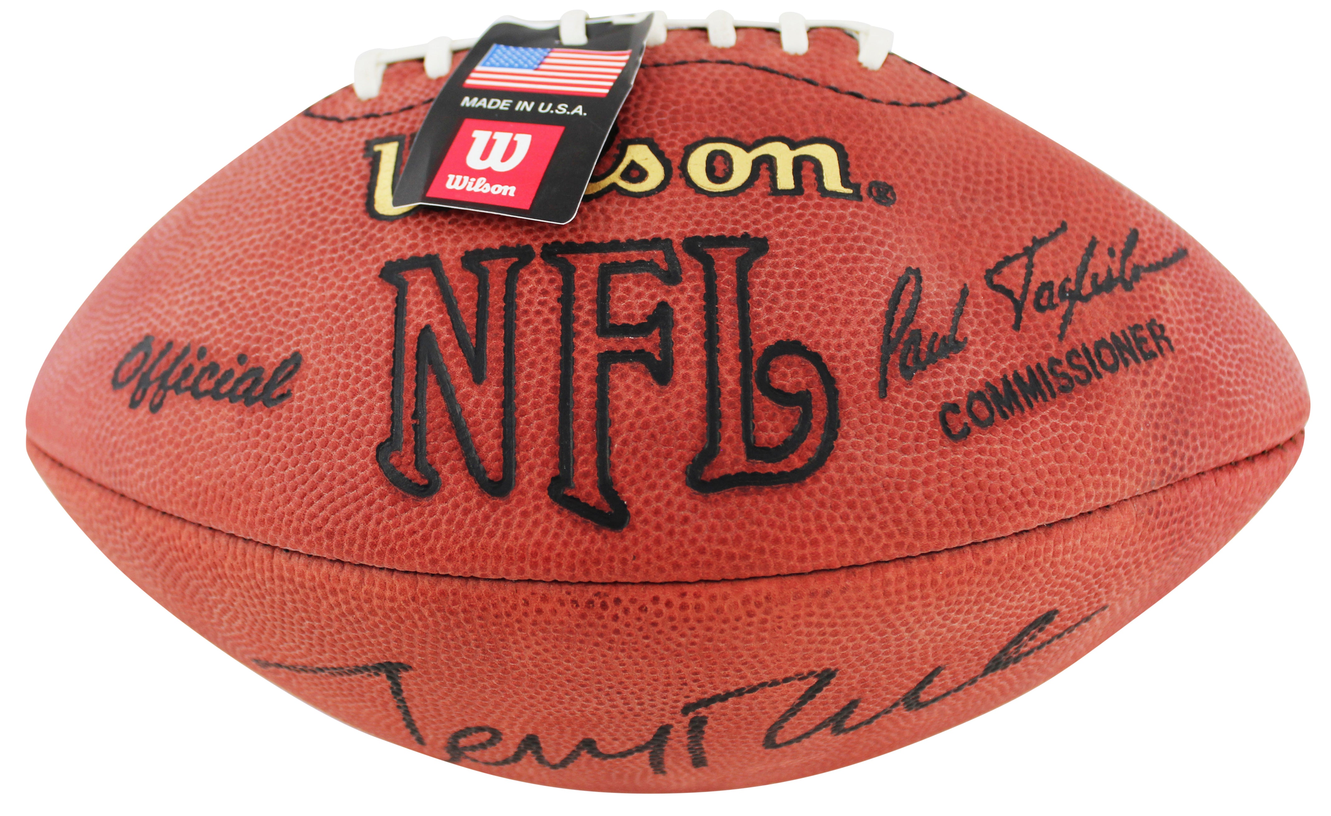 49ers Jerry Rice Authentic Signed Official Wilson Nfl Football BAS #BJ07059