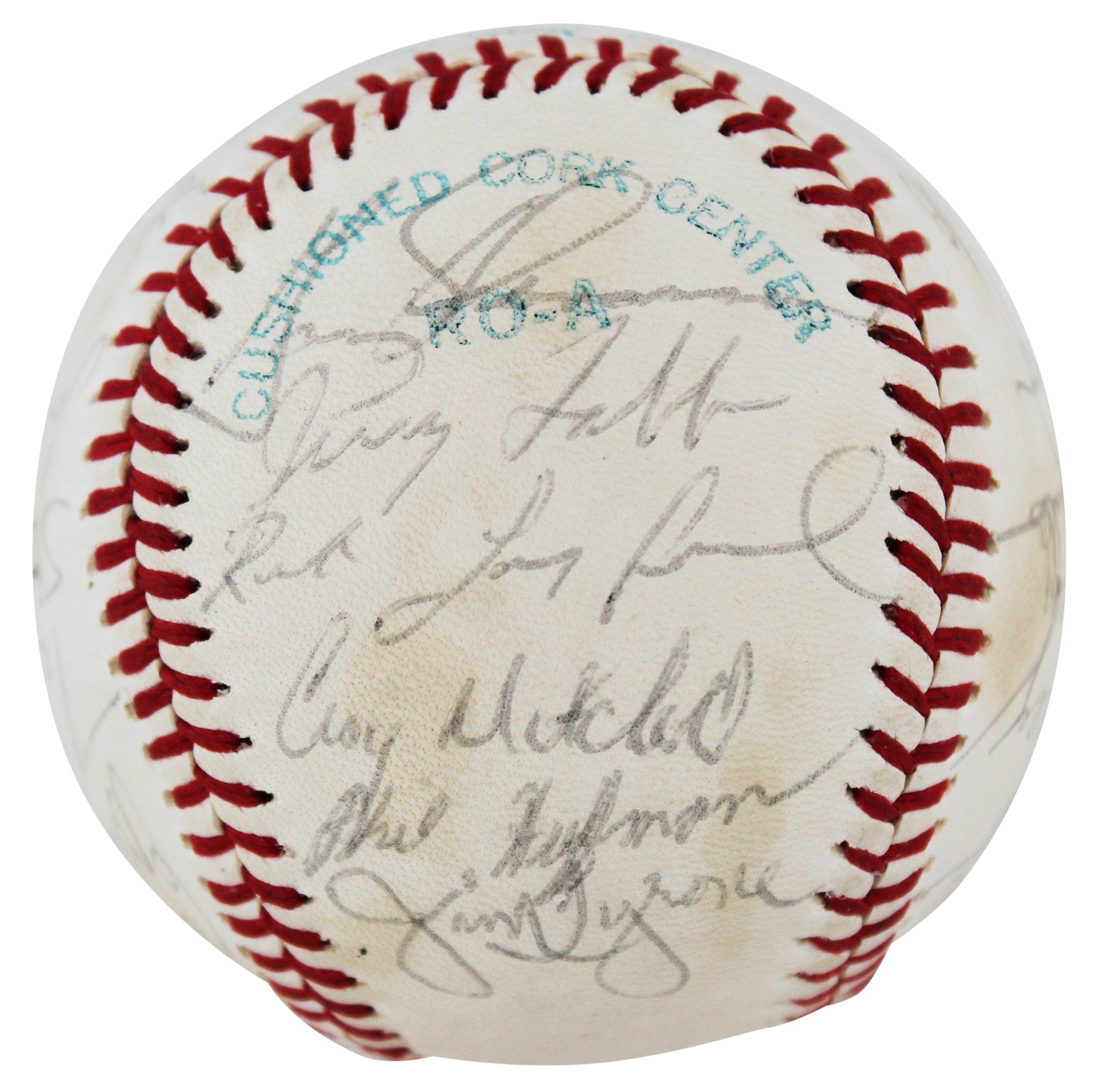 1977 Athletics (24) McCatty, Langford, Page Signed Oal Baseball BAS #AC33306