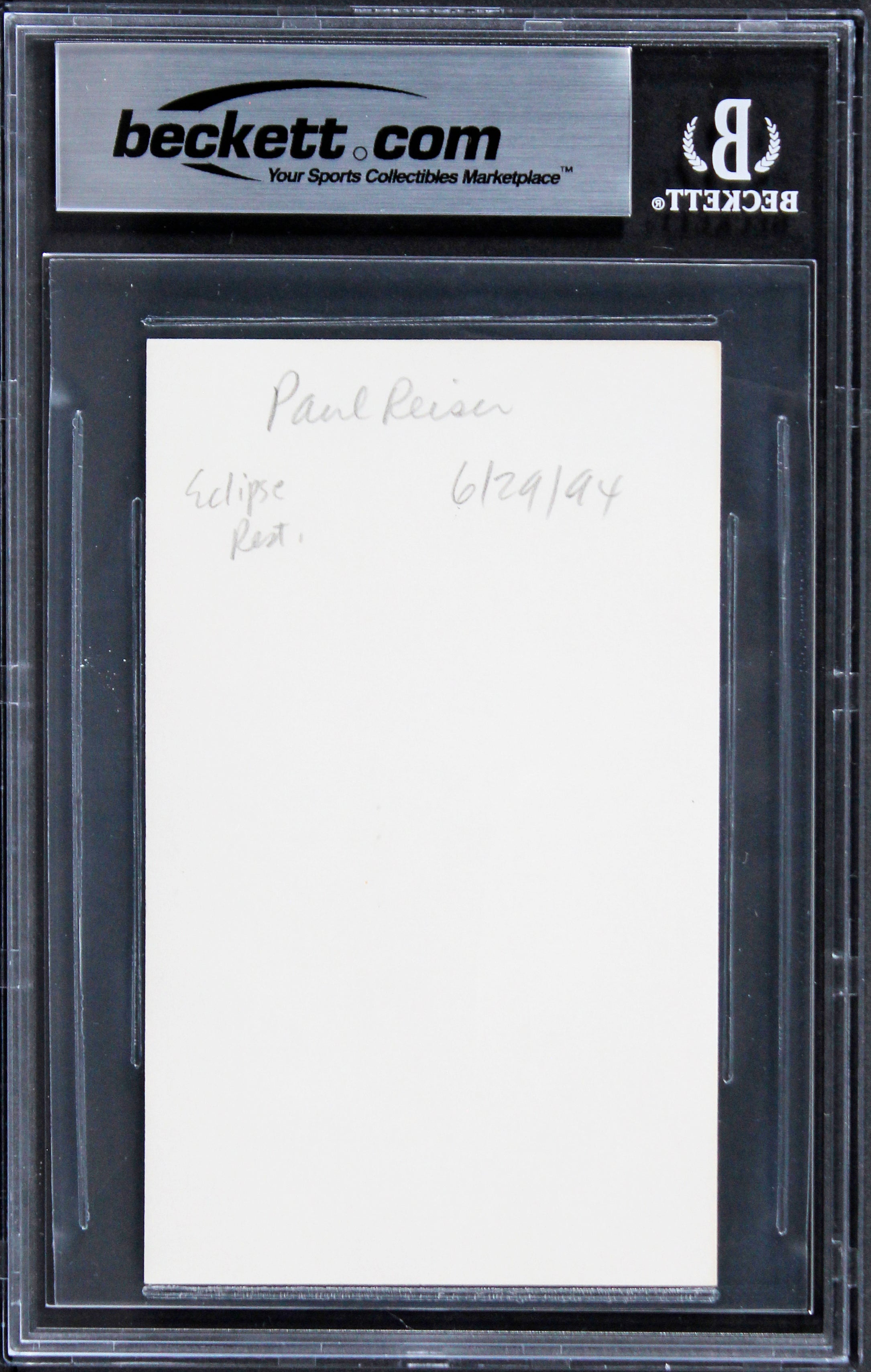 Paul Reiser My Two Dads Authentic Signed 3x5 Index Card Autographed BAS Slabbed