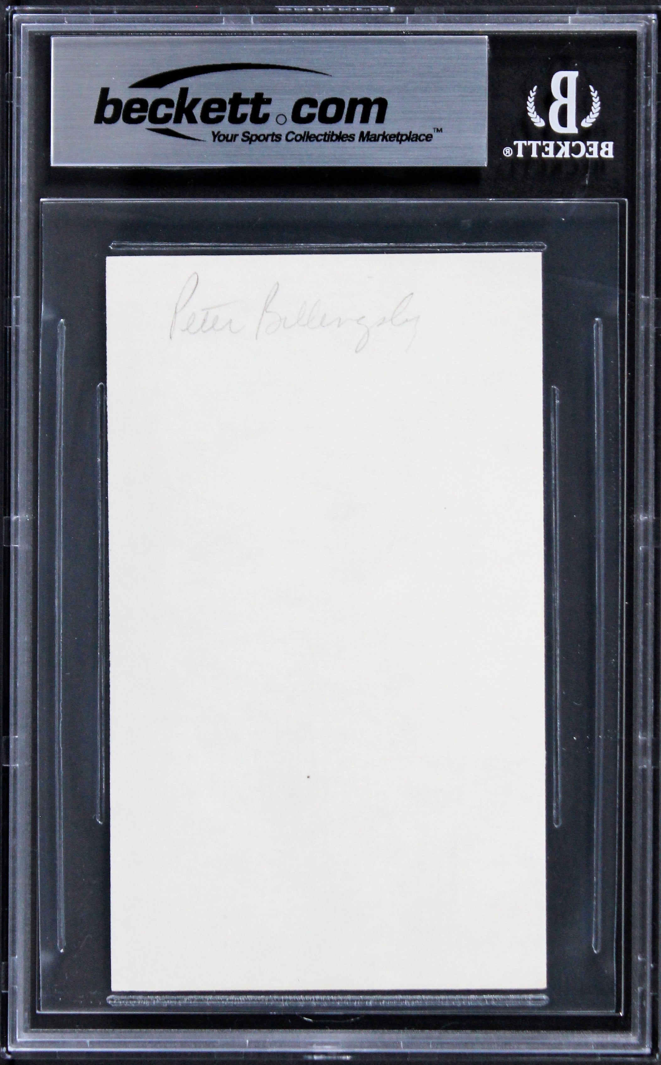 Peter Billingsley A Christmas Story Authentic Signed 3x5 Index Card BAS Slabbed