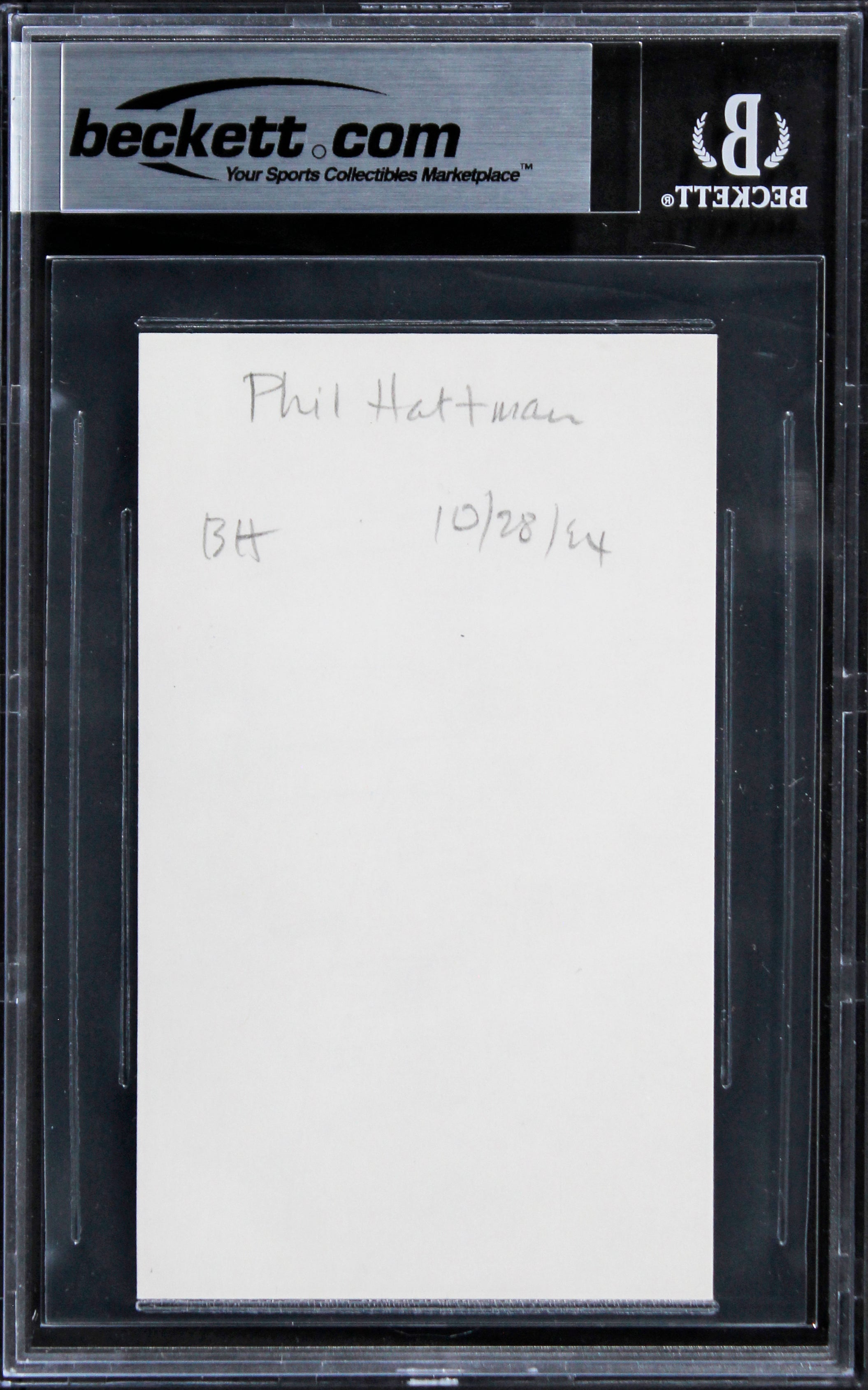Phil Hartman Saturday Night Live Authentic Signed 3x5 Index Card BAS Slabbed 3