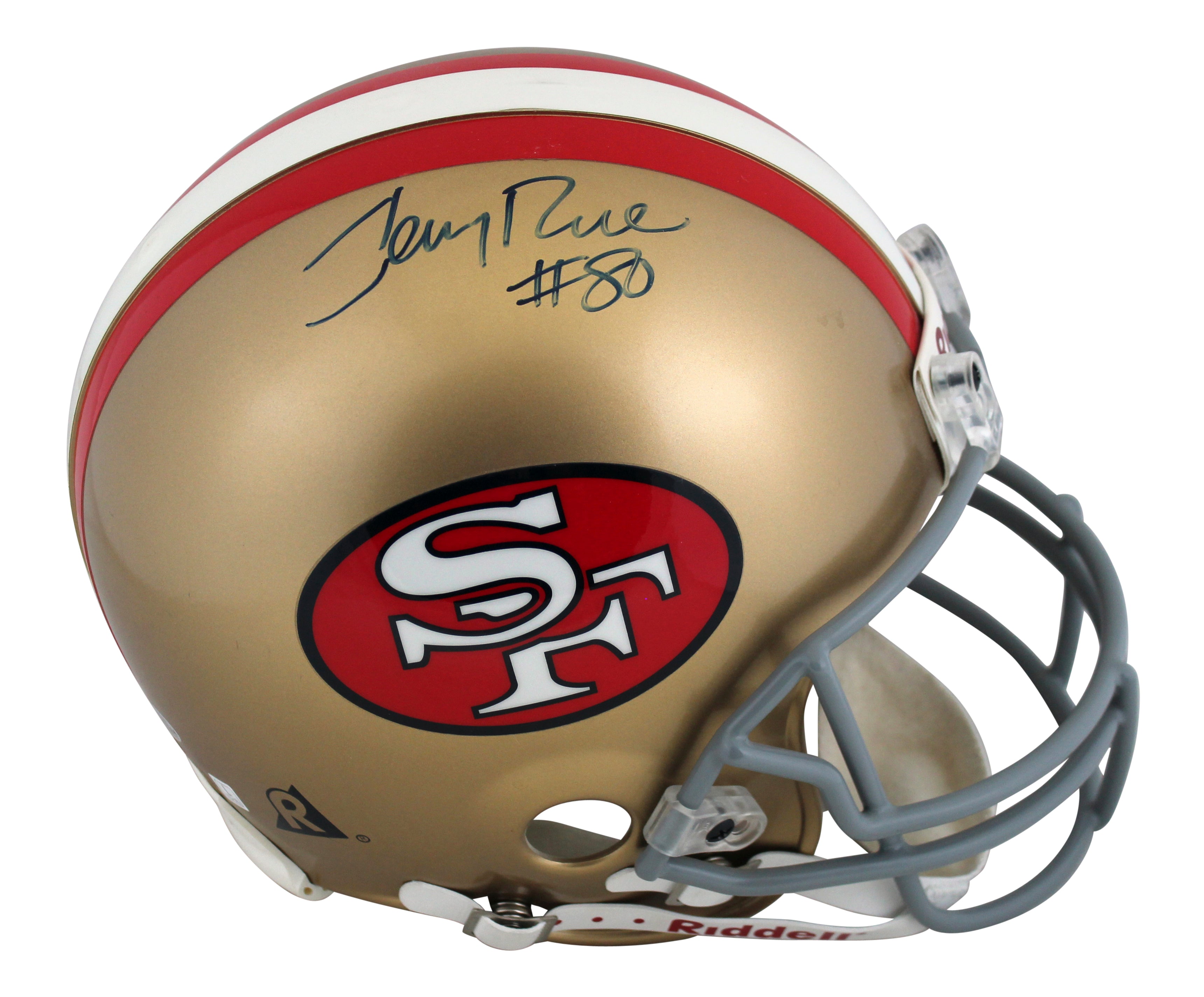 49ers Jerry Rice Authentic Signed Authentic Full Size Proline Helmet BAS #X71264