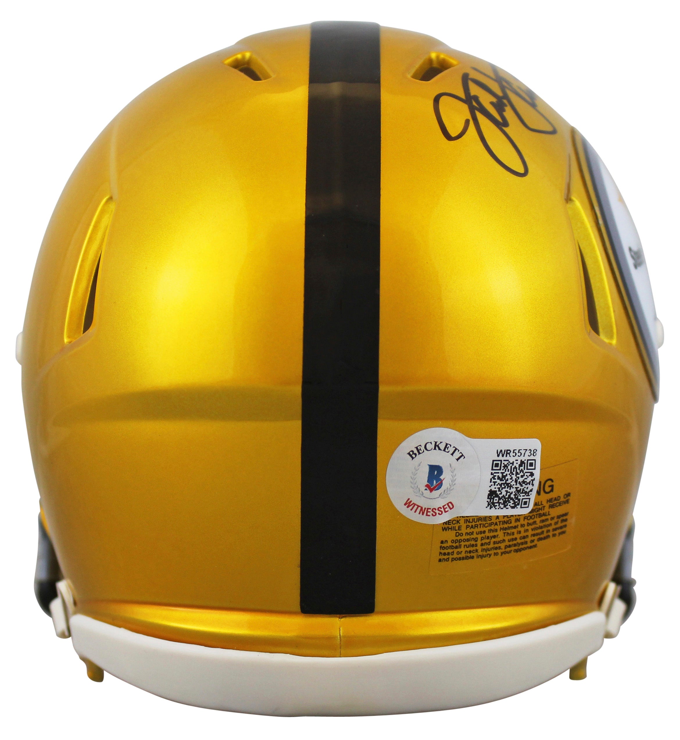 Steelers Jack Lambert "HOF 90" Authentic Signed Flash Speed Mini Helmet BAS Wit