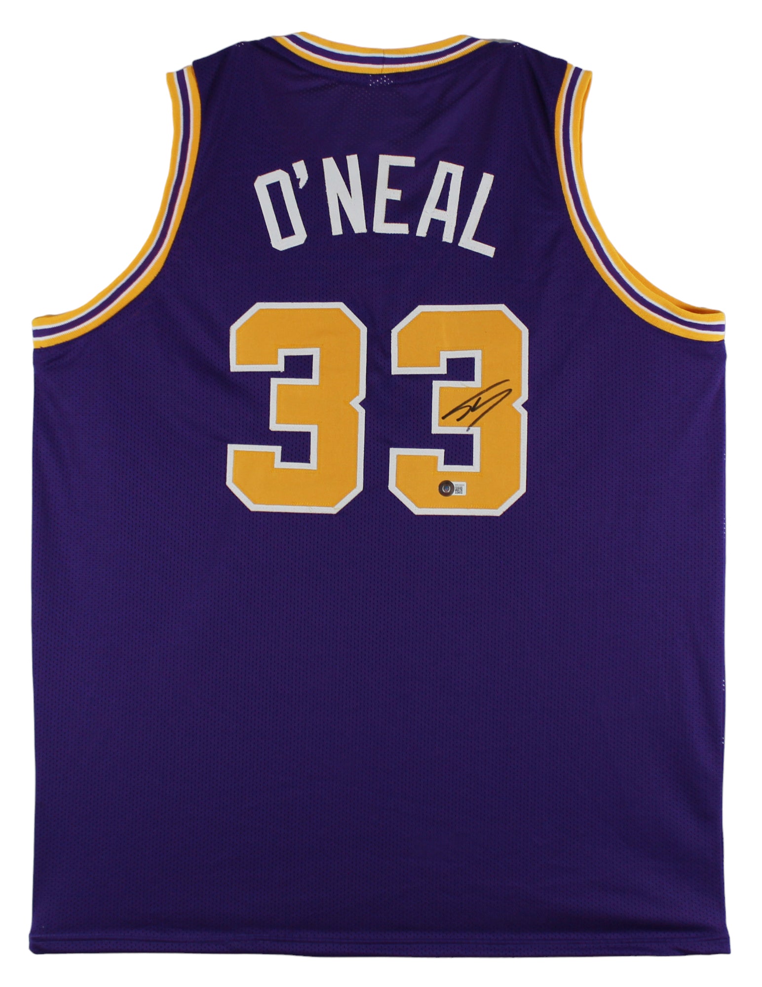 LSU Shaquille O'Neal Authentic Signed Purple Pro Style Jersey BAS Witnessed