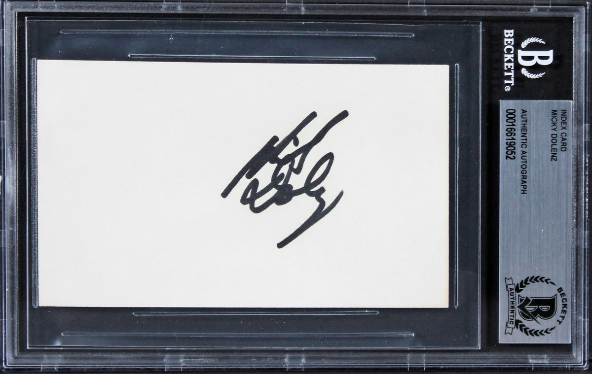 Micky Dolenz The Monkees Authentic Signed 3x5 Index Card BAS Slabbed 1