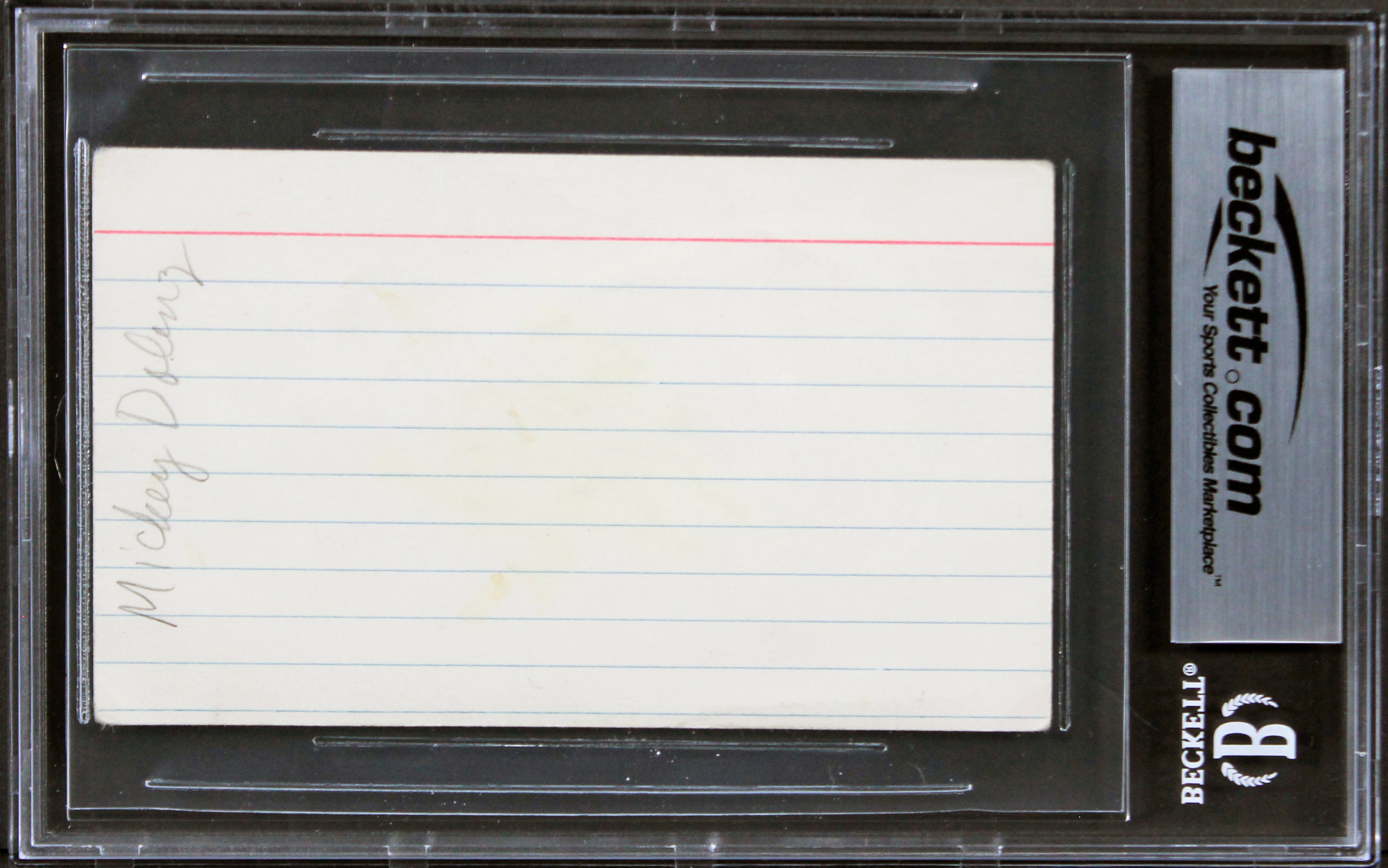 Micky Dolenz The Monkees Authentic Signed 3x5 Index Card BAS Slabbed 2