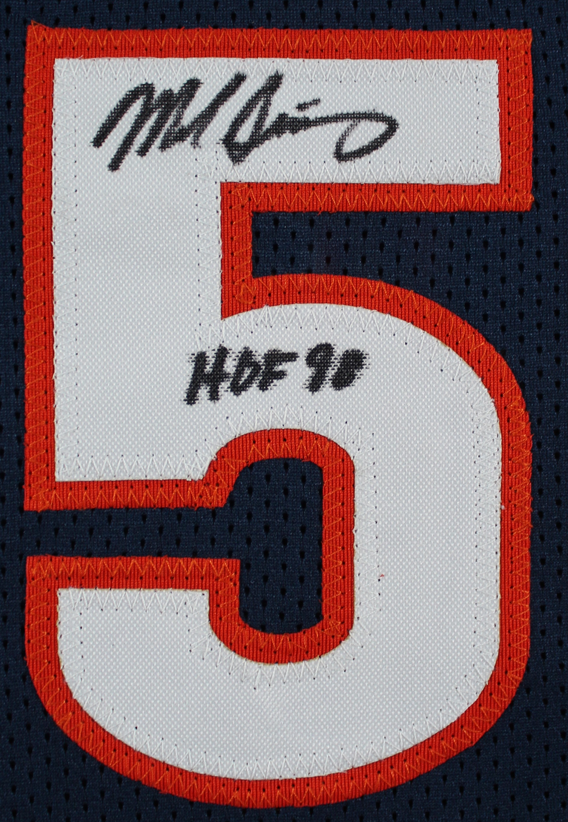 Monsters Of The Midway (3) Butkus, Singletary +1 Signed Navy Framed Jersey BAS