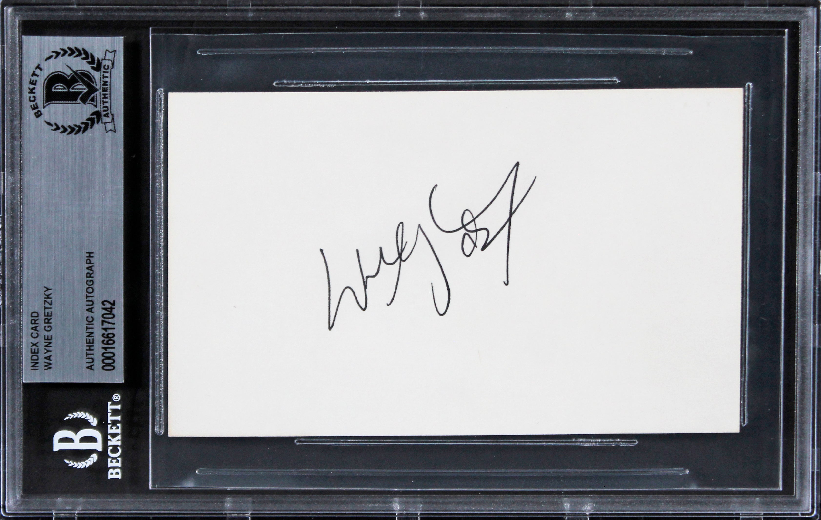 Kings Wayne Gretzky Authentic Signed 3x5 Index Card Autographed BAS Slabbed 2