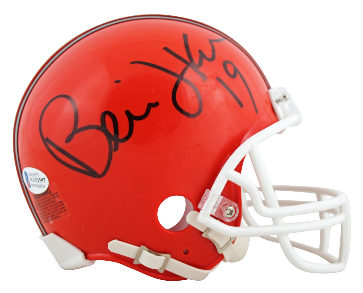 Browns Bernie Kosar Authentic Signed 75-05 Throwback Rep Mini Helmet BAS Witness