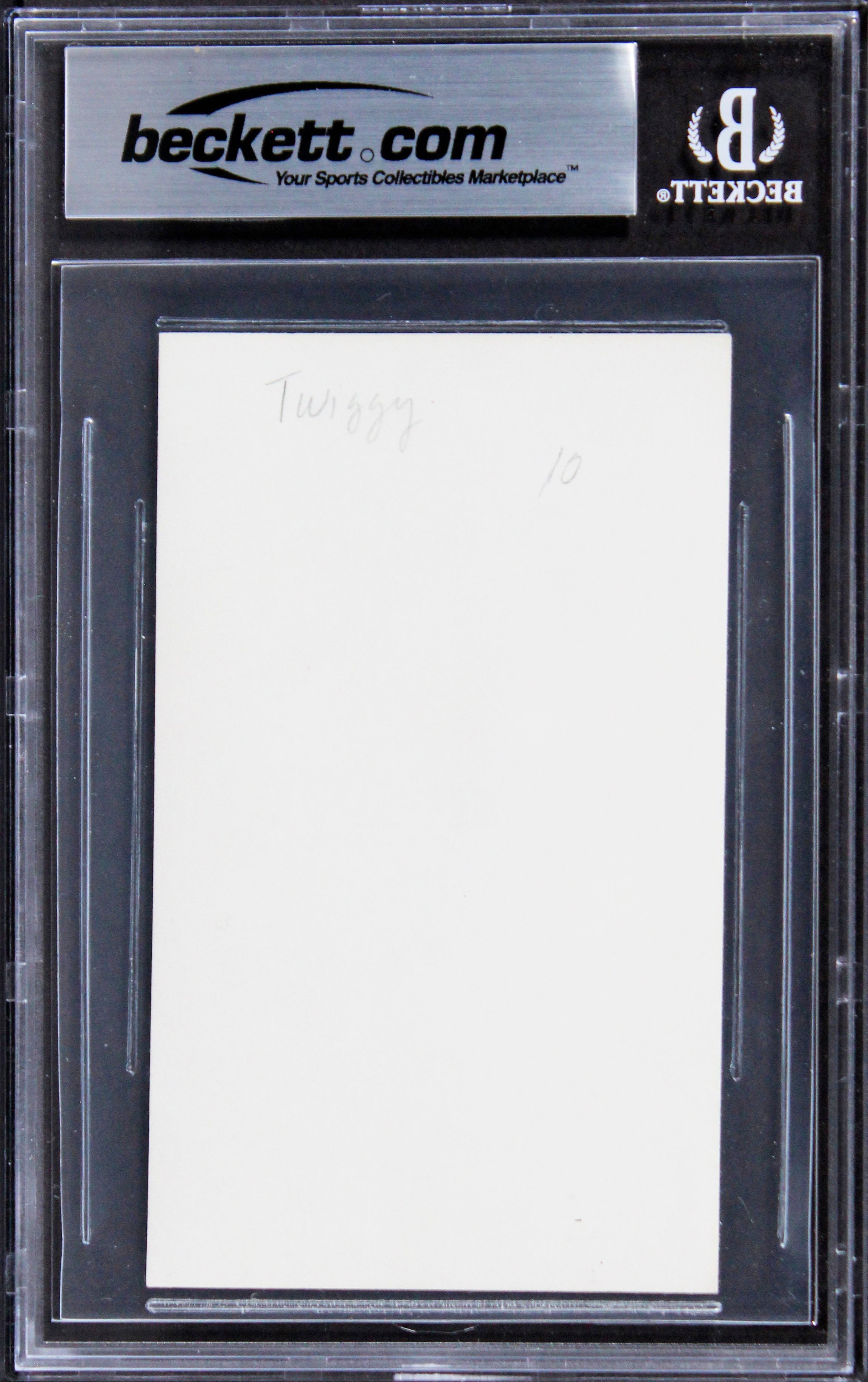 Twiggy The Blues Brothers Signed 3x5 Index Card Autographed BAS Slabbed