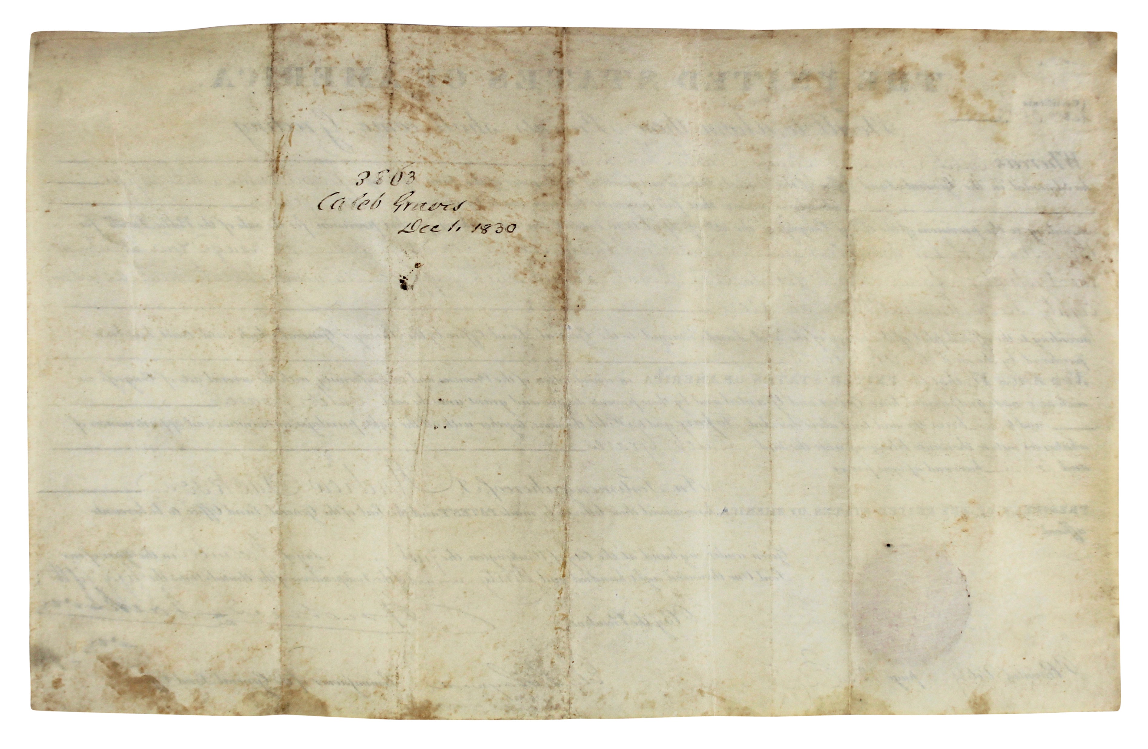 Andrew Jackson Authentic Signed 9.75x15.75 1830 Land Grant Document BAS #AD04262