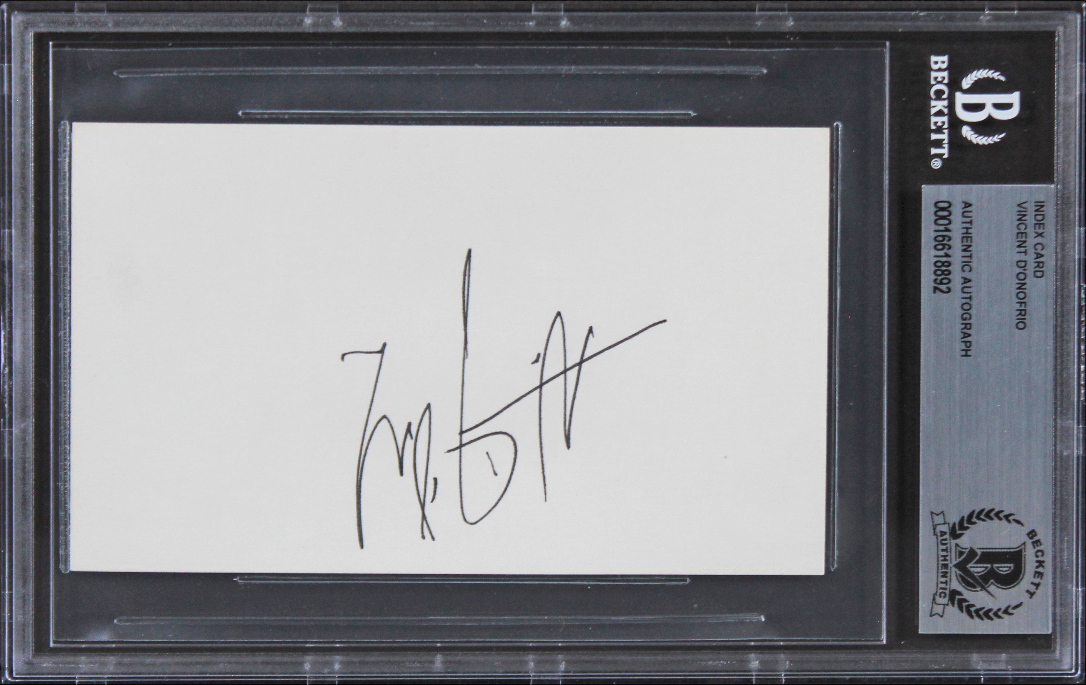 Vincent D'Onofrio Full Metal Jacket Authentic Signed 3x5 Index Card BAS Slabbed