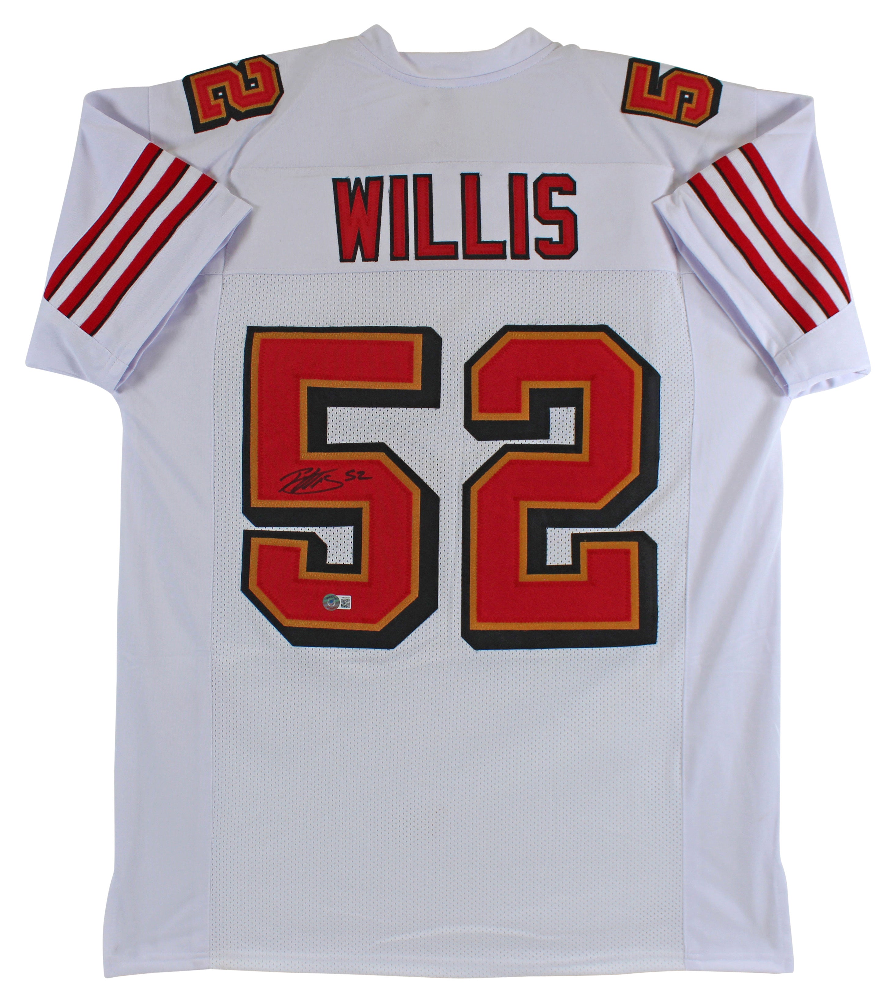 Patrick Willis Authentic Signed White Pro Style Jersey Autographed BAS Witnessed