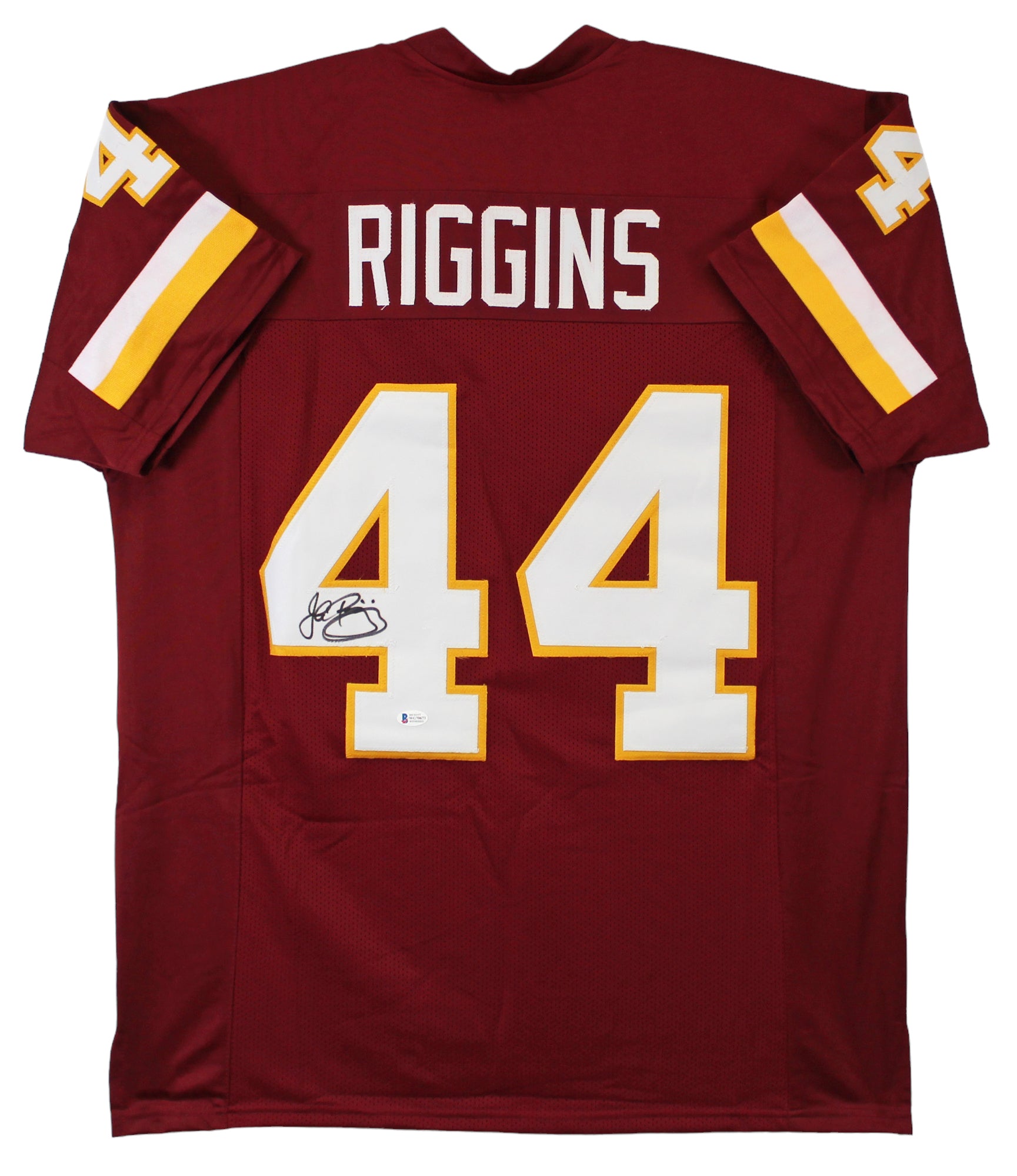 John Riggins Authentic Signed Maroon Pro Style Jersey Autographed BAS Witnessed