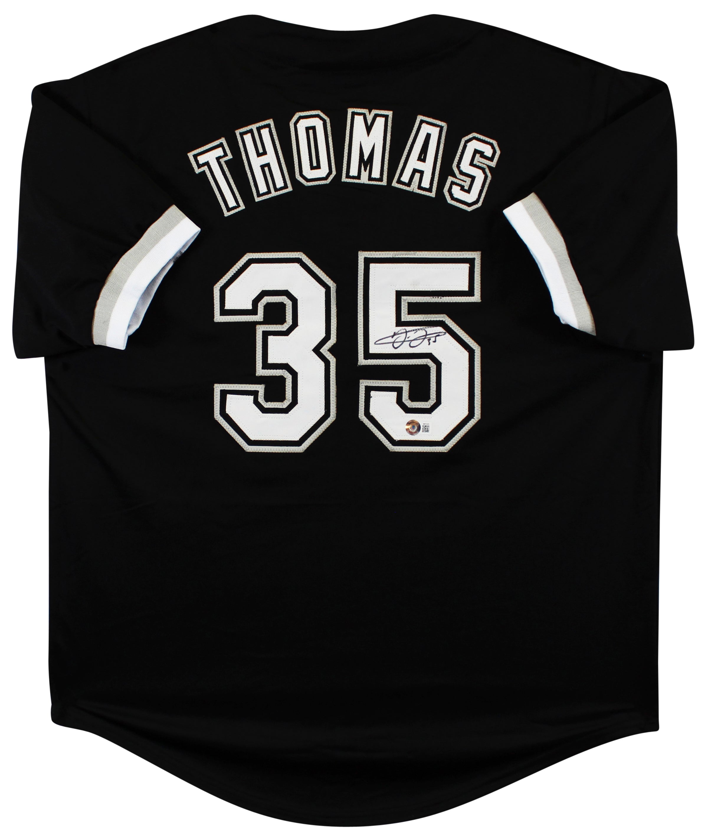 White Sox Frank Thomas Authentic Signed Black Pro Style Jersey BAS Witnessed