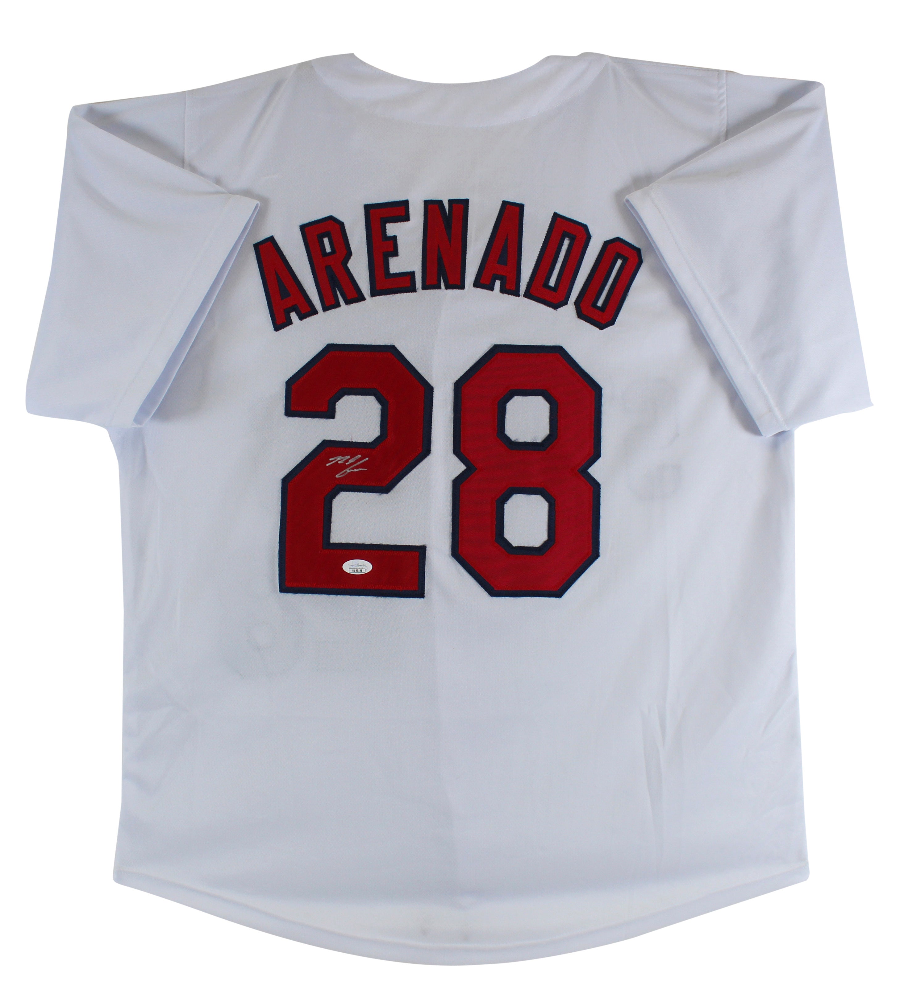 Nolan Arenado Authentic Signed White Pro Style Jersey Autographed JSA