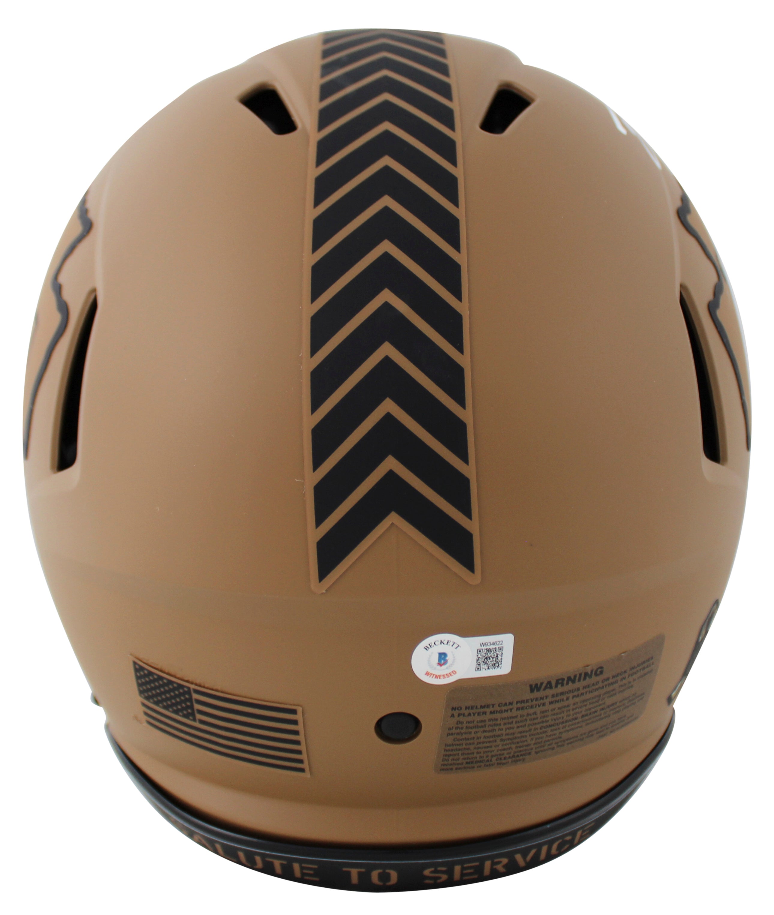 Chiefs Travis Kelce Signed Salute To Service II F/S Speed Proline Helmet BAS Wit