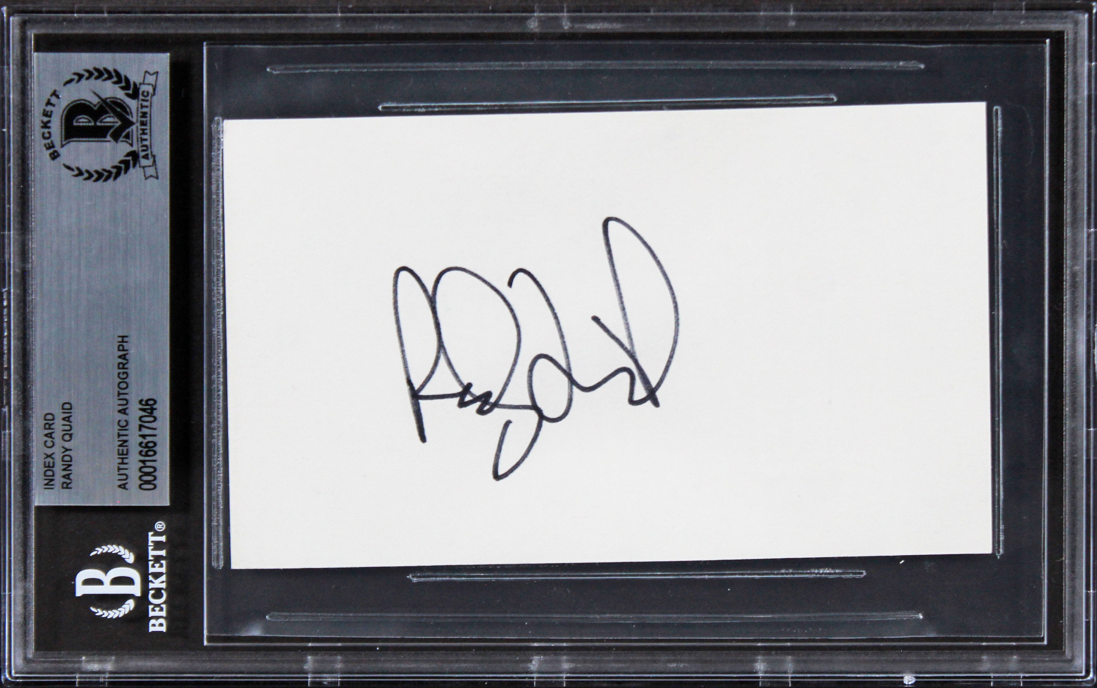 Randy Quiad National Lampoon's Vacation Signed 3x5 Index Card BAS Slabbed