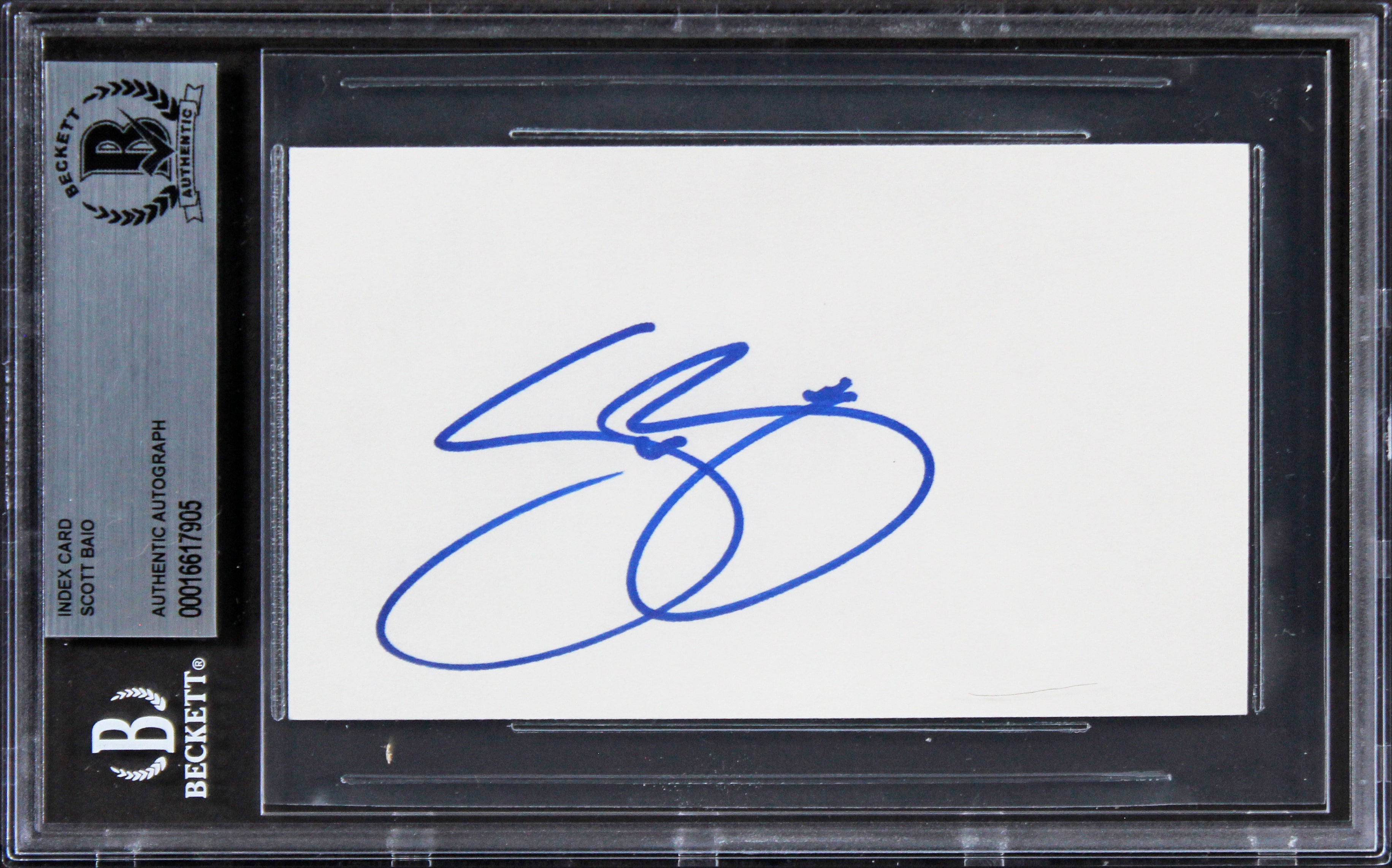 Scott Baio Happy Days Authentic Signed 3x5 Index Card BAS Slabbed 2