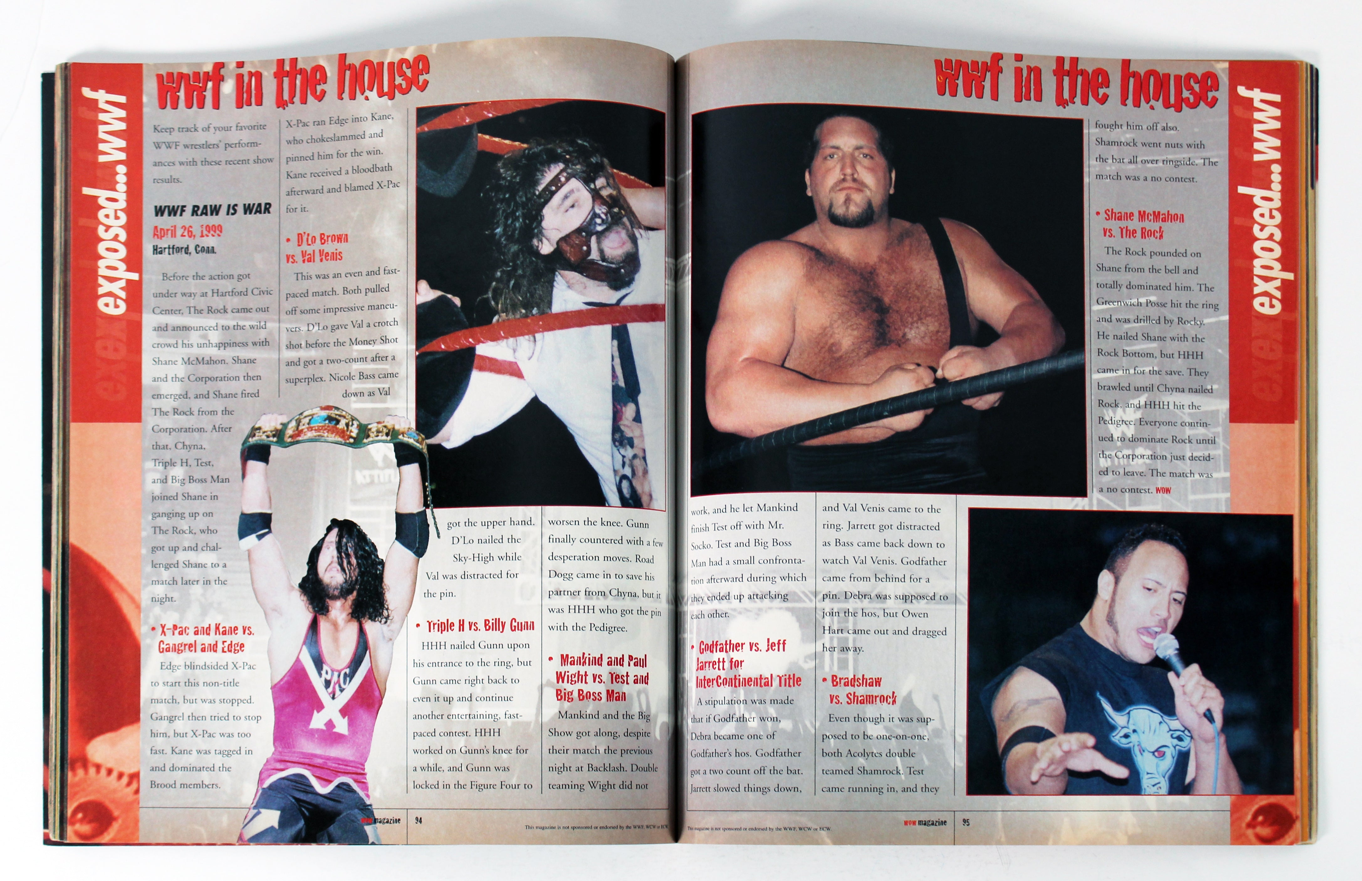 Dwayne "The Rock" Johnson Signed World Of Wrestling Magazine PSA/DNA #AM04672