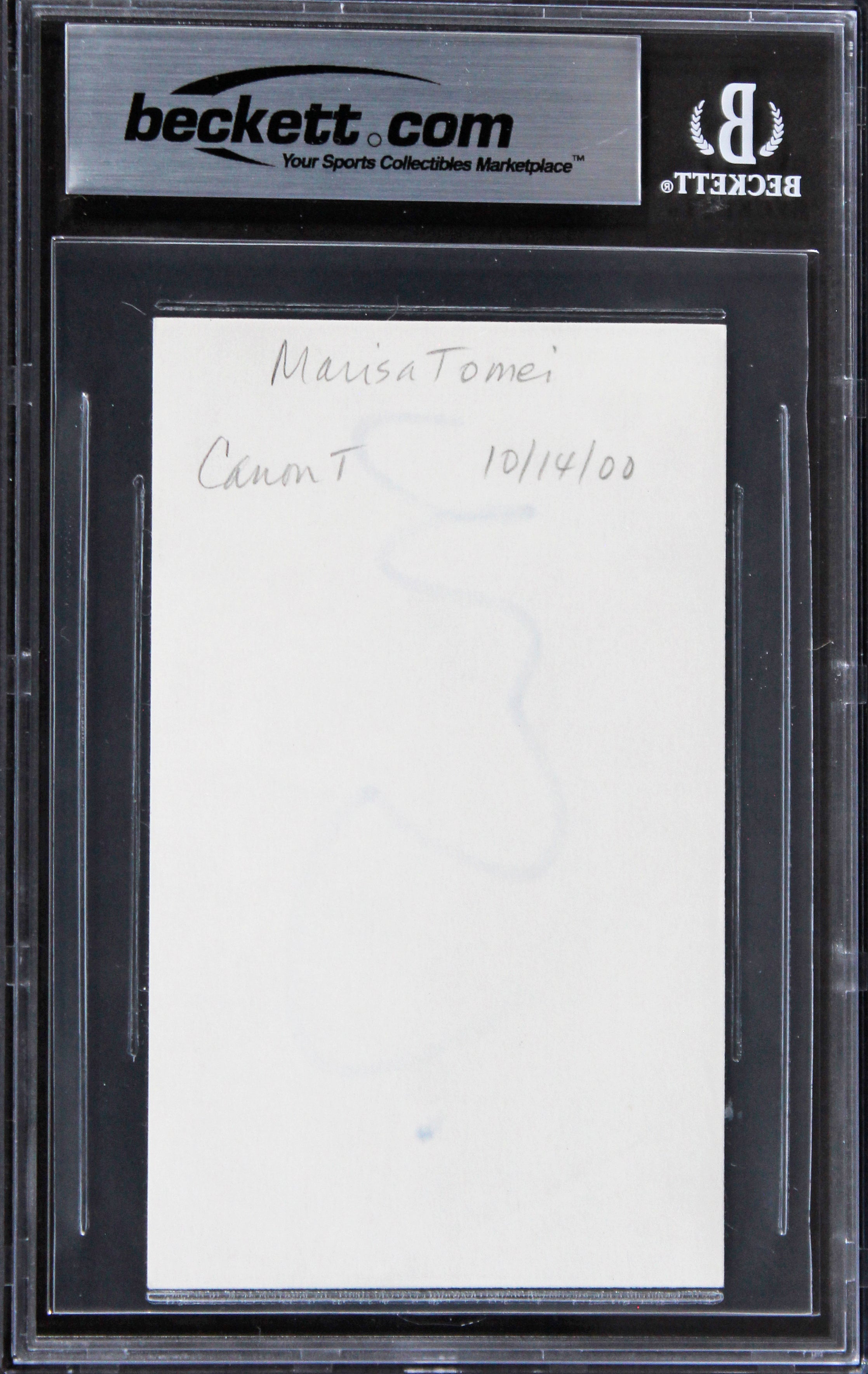 Marisa Tomei My Cousin Vinny Authentic Signed 3x5 Index Card BAS Slabbed 1
