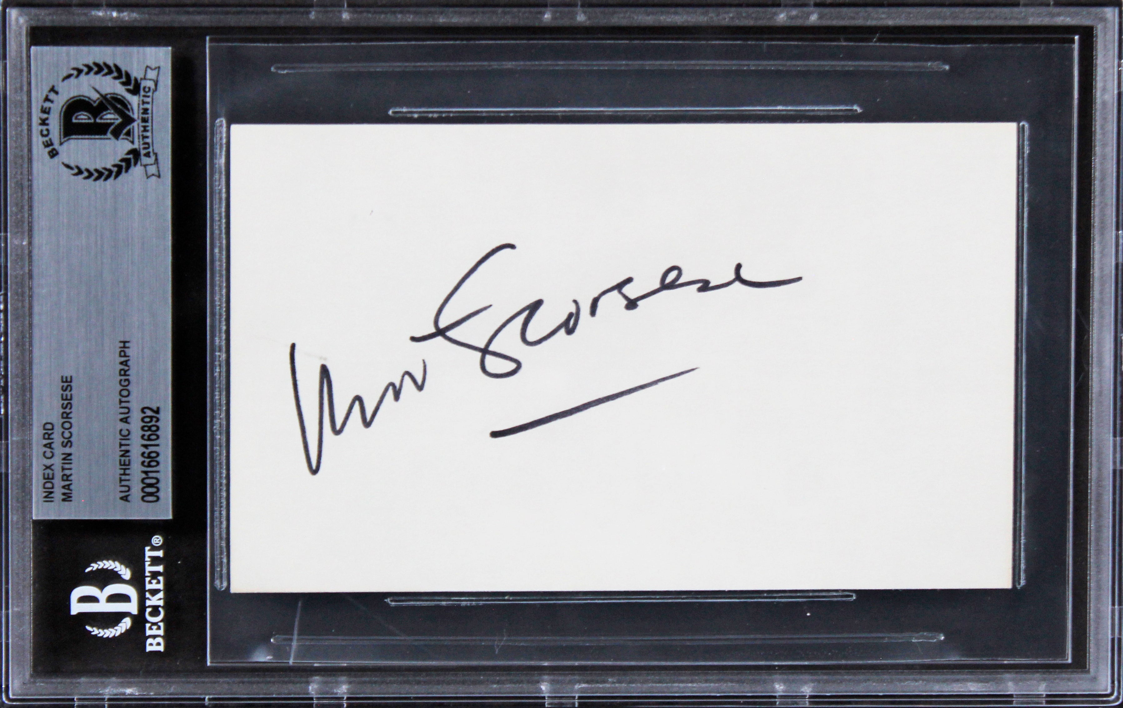 Martin Scorsese Goodfellas Authentic Signed 3x5 Index Card BAS Slabbed