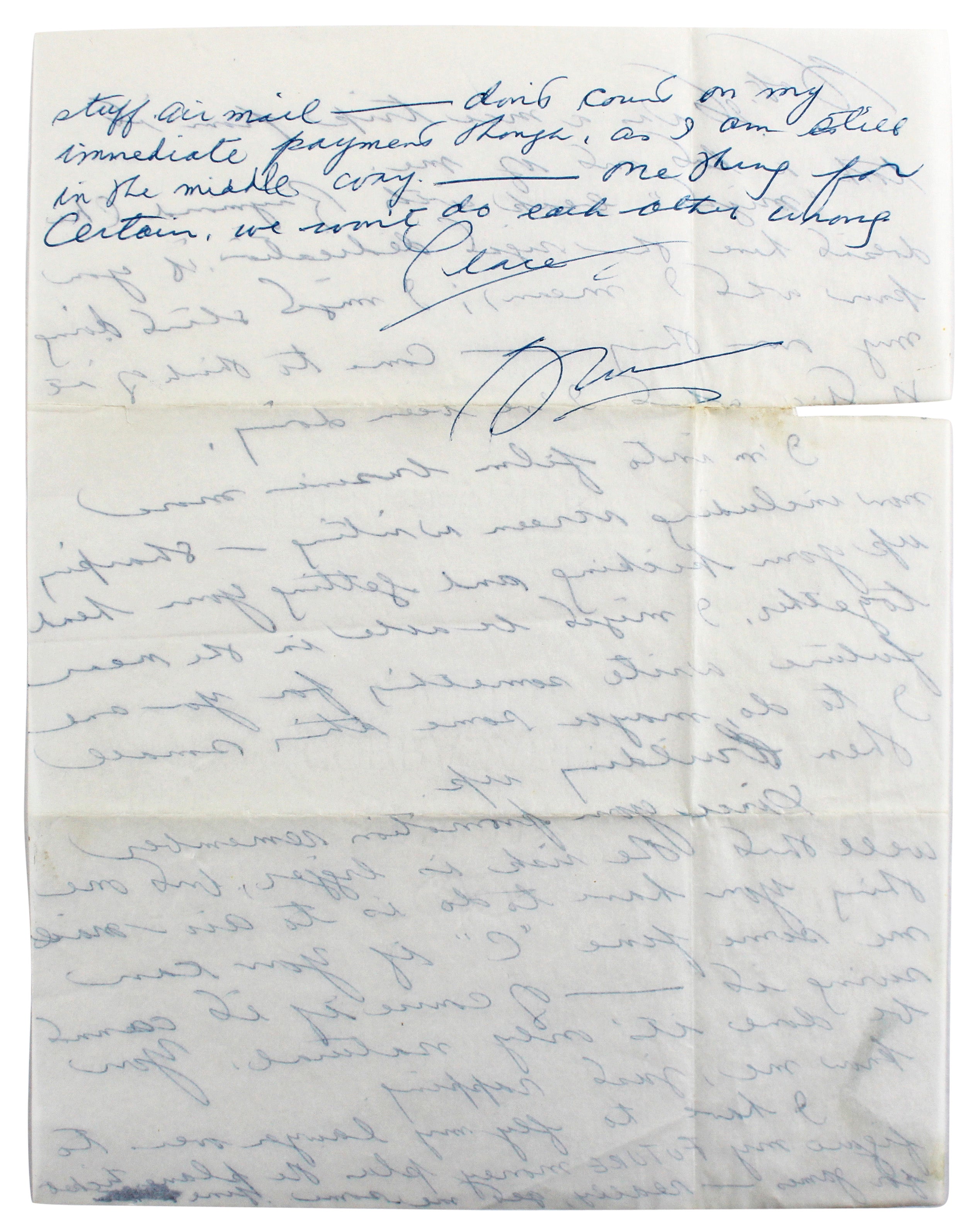 Bruce Lee Authentic Signed 8.5x11 1972 Handwritten Letter BAS #AB14165