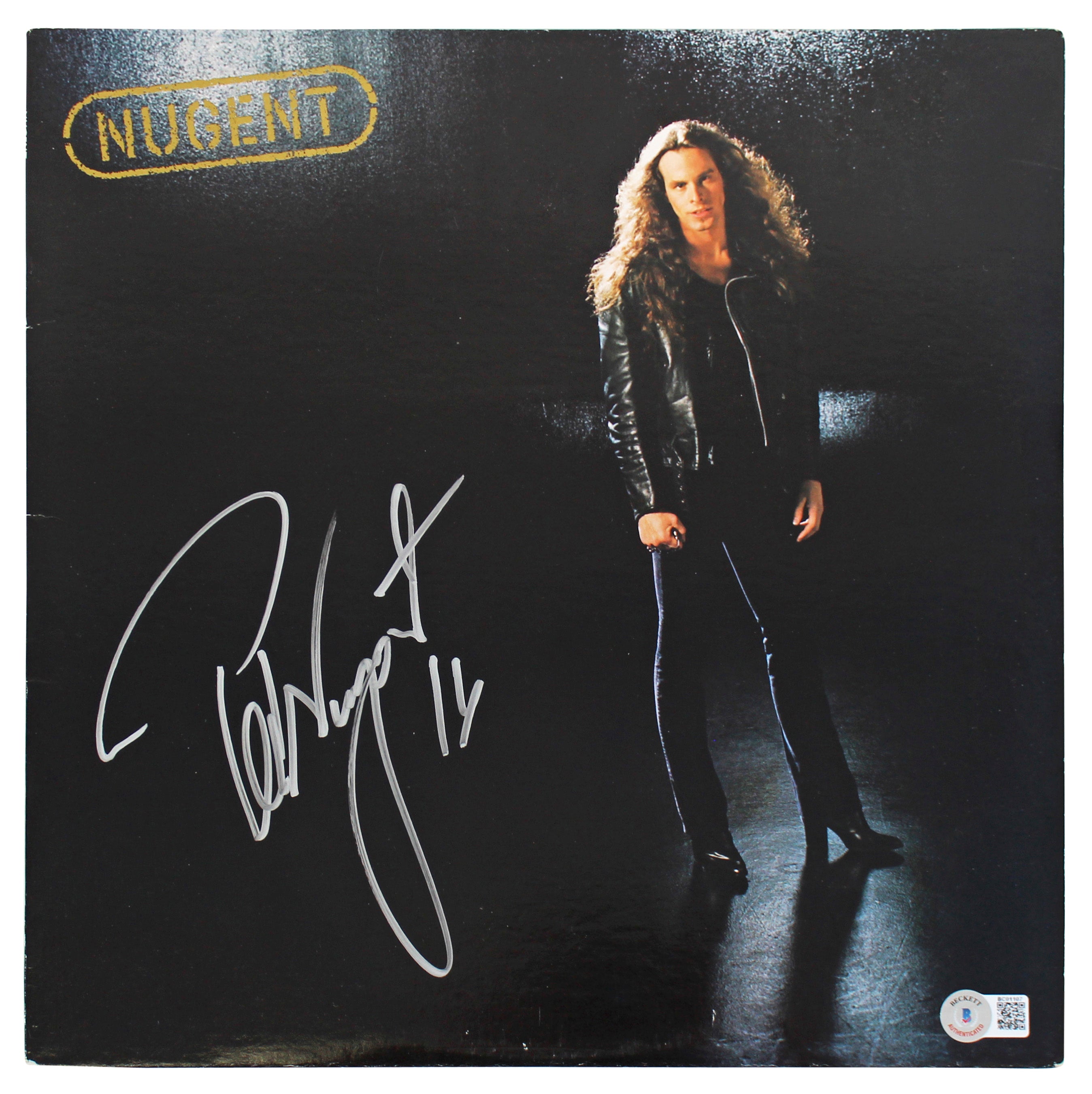 Ted Nugent Authentic Signed Nugent Album Cover W/ Vinyl Autographed BAS #BC01107