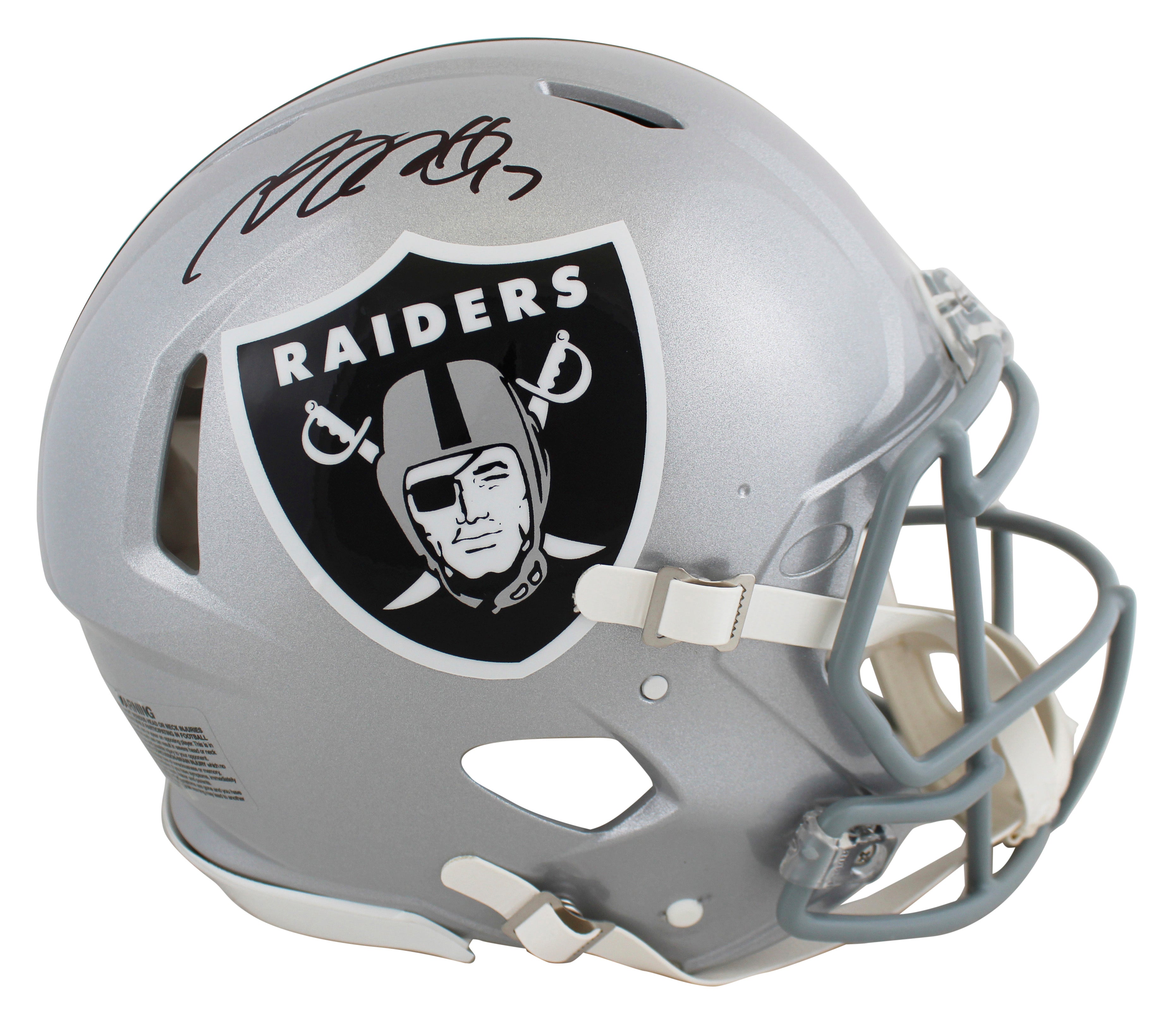 Raiders Davante Adams Authentic Signed Full Size Speed Proline Helmet BAS Wit