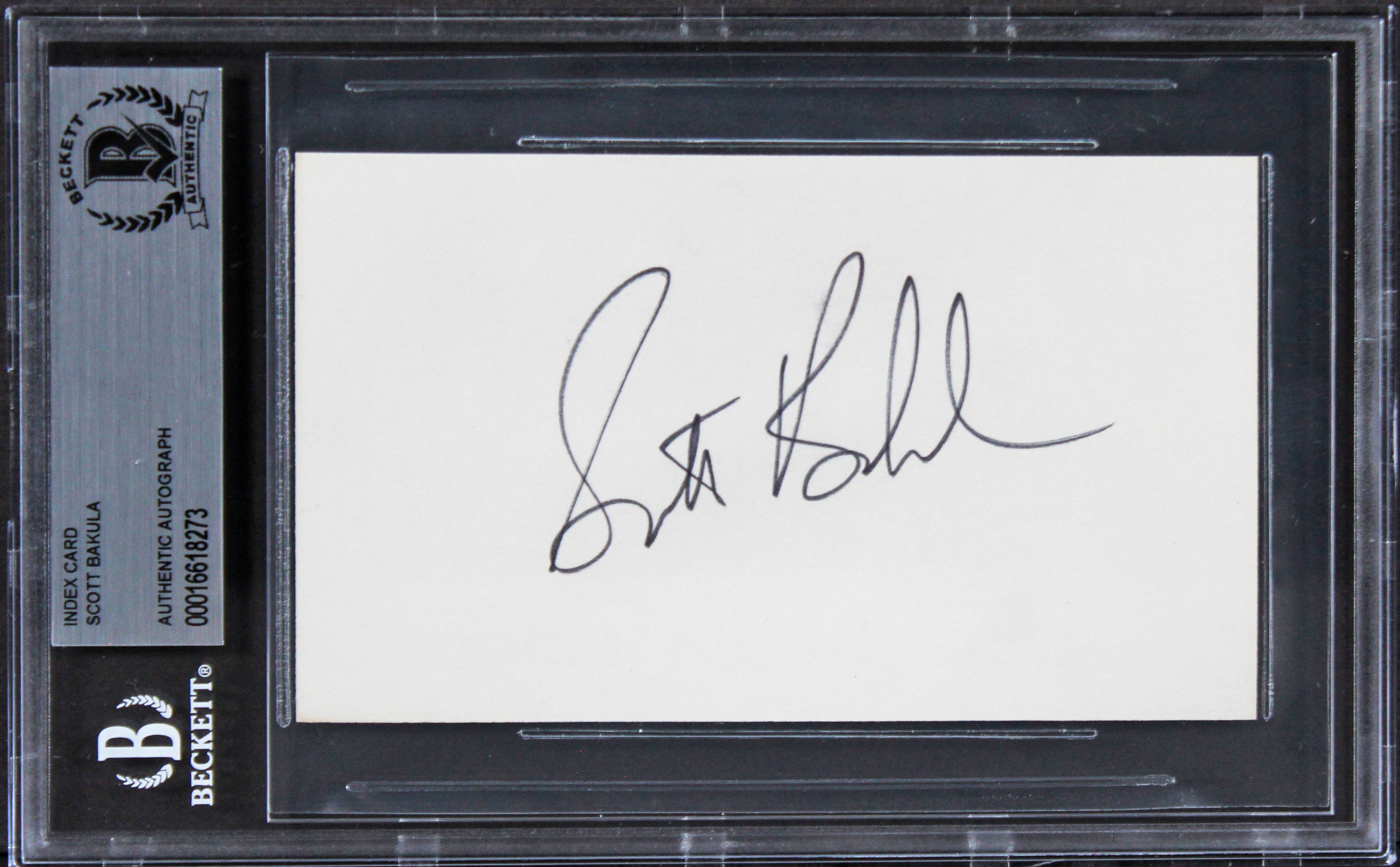 Scott Bakula Star Trek Enterprise Authentic Signed 3x5 Index Card BAS Slabbed 1