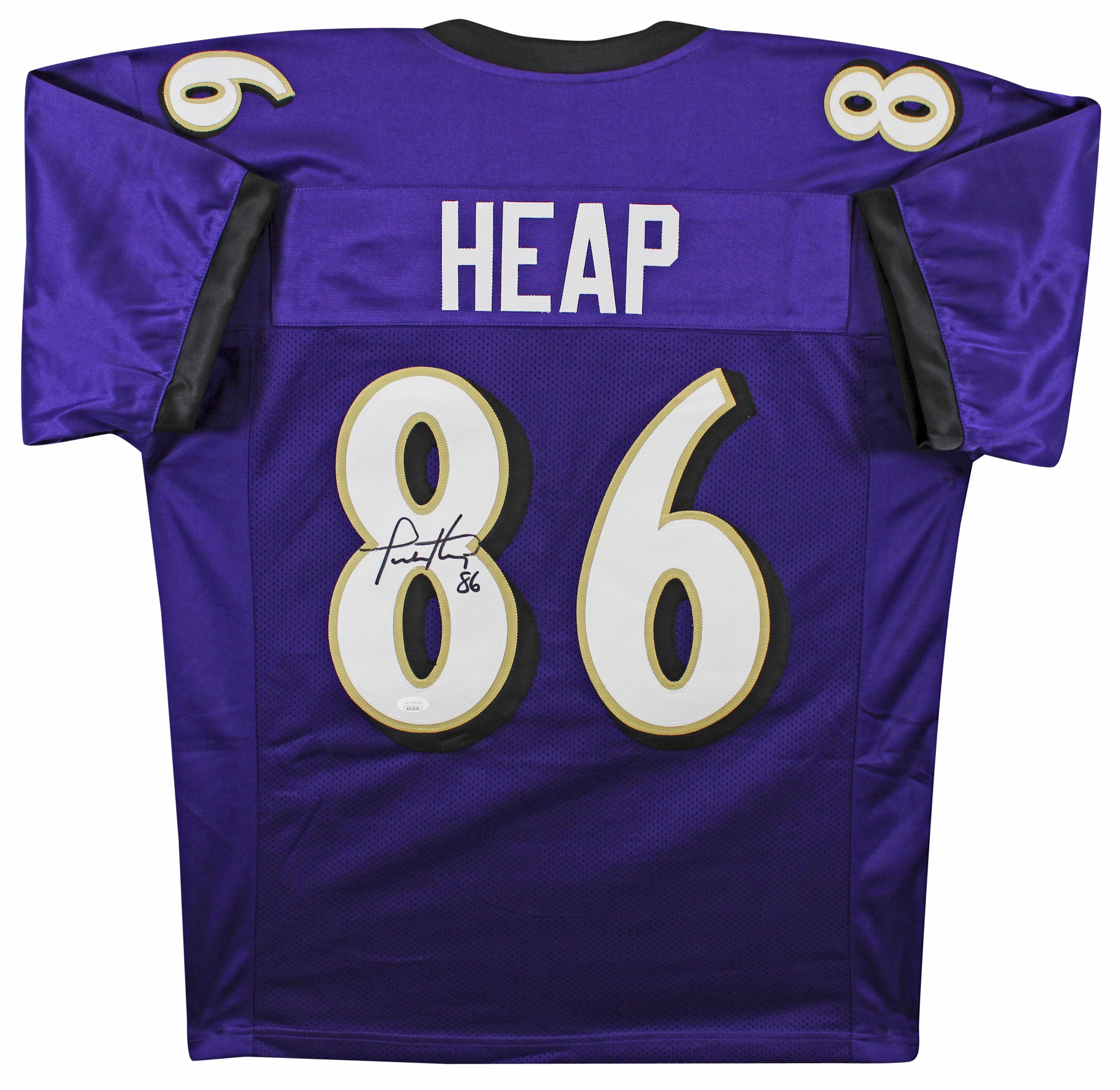 Todd Heap Authentic Signed Purple Pro Style Jersey Autographed JSA Witness